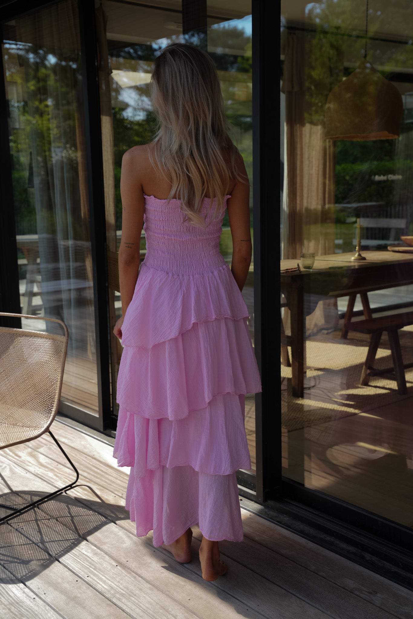 Olga rose - Robe longue