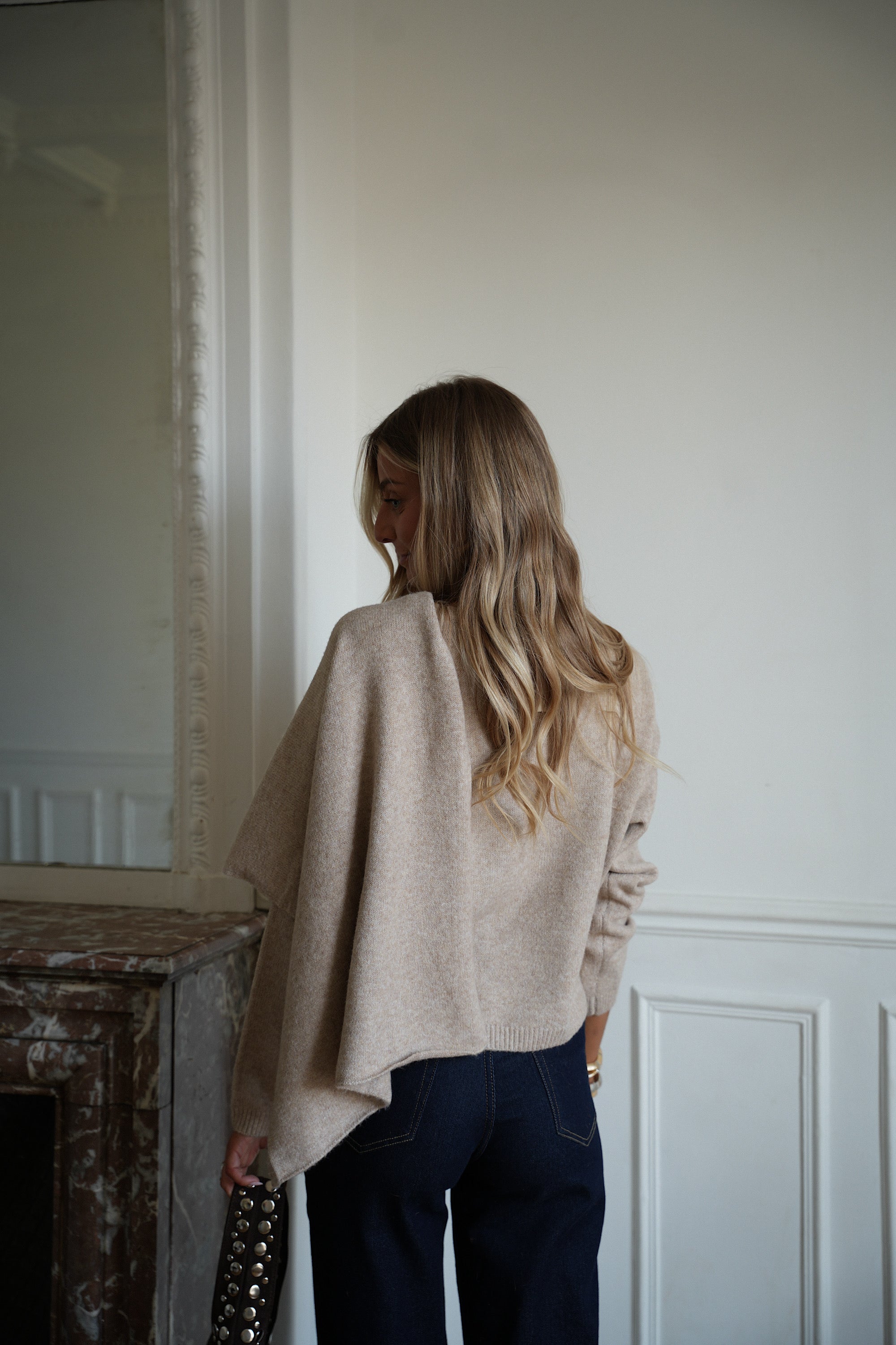 Antonia beige - Pull cape