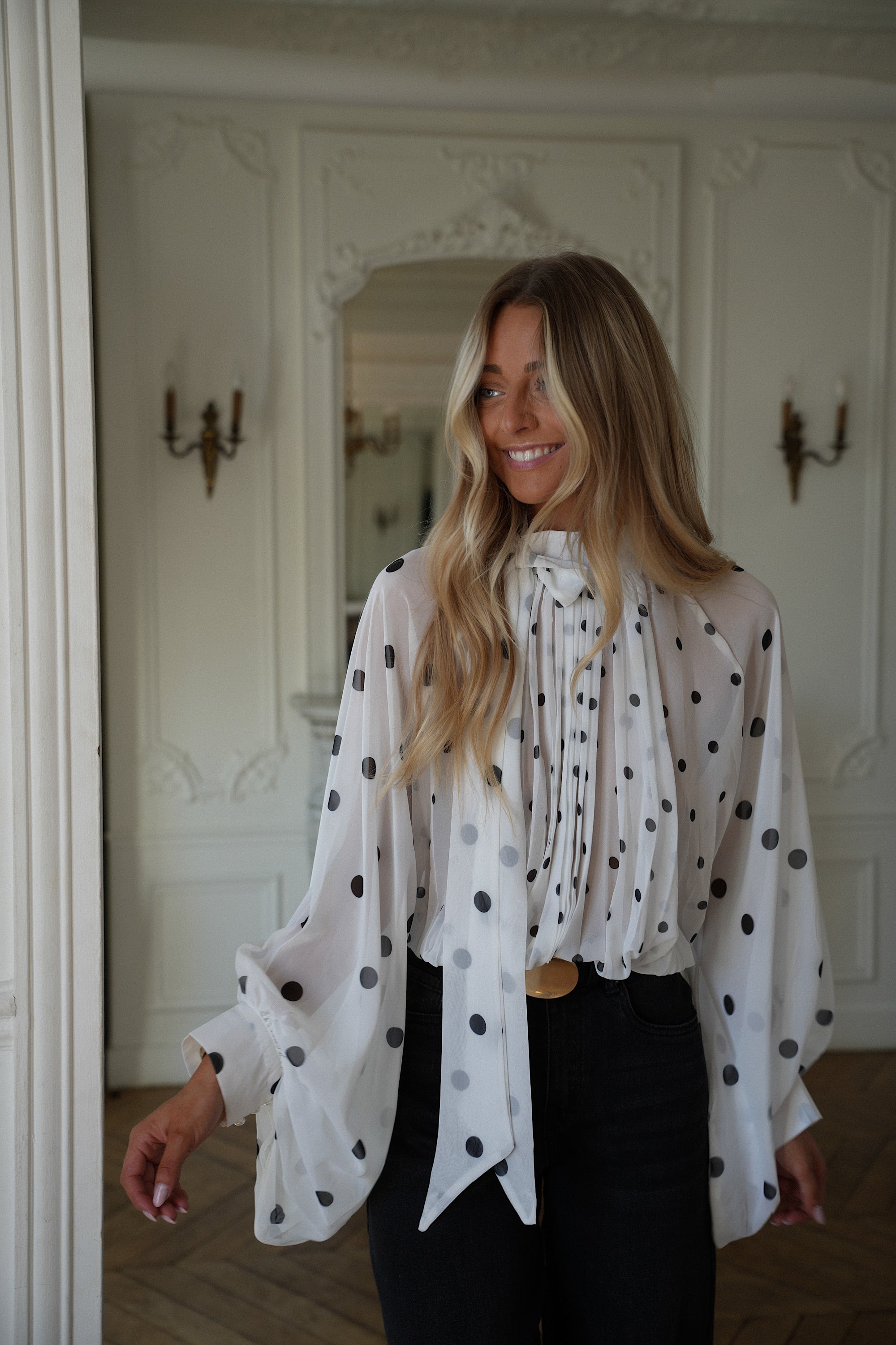 Kalina blanche - Blouse à pois