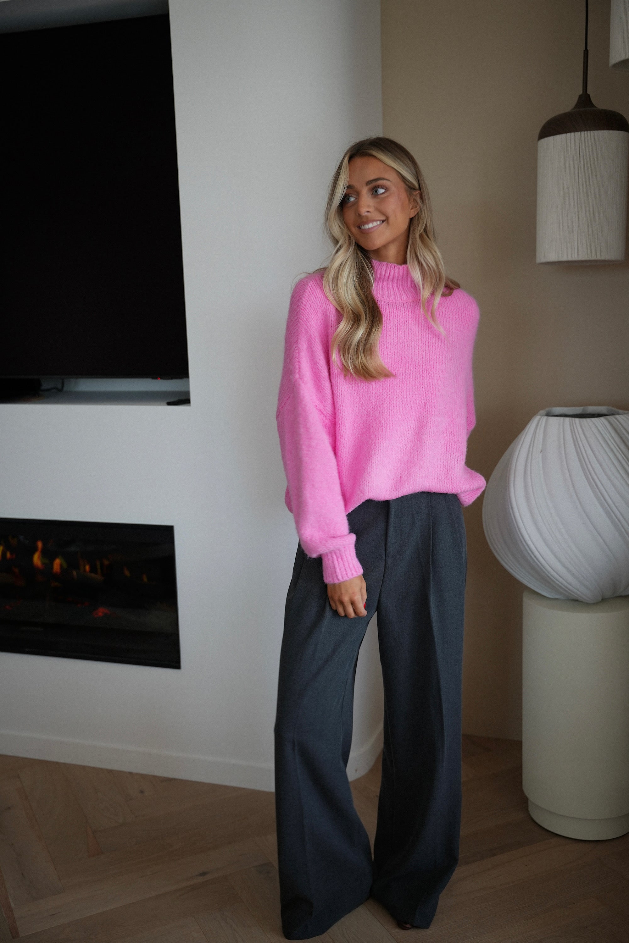 Leane gris - Pantalon droit