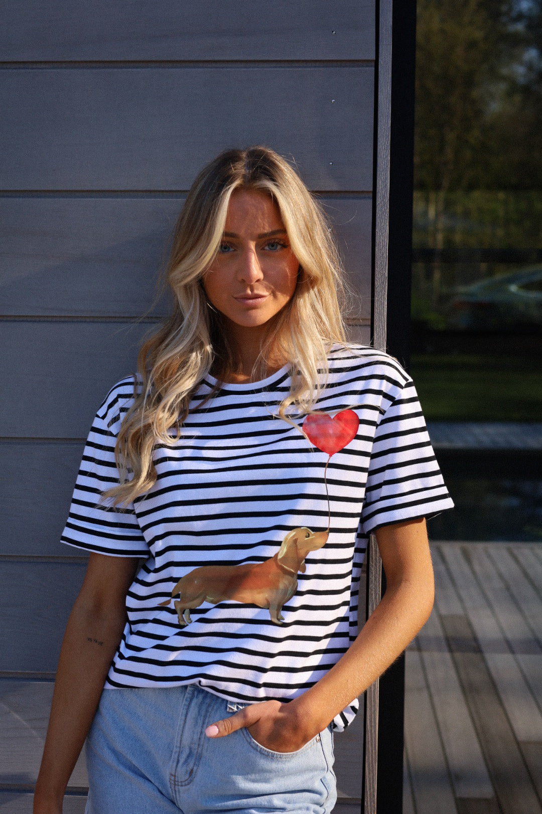 Val blanc/noir - T-shirt rayé