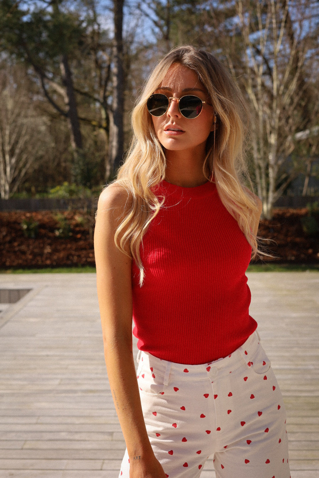 Fedi rouge - Top sans manches