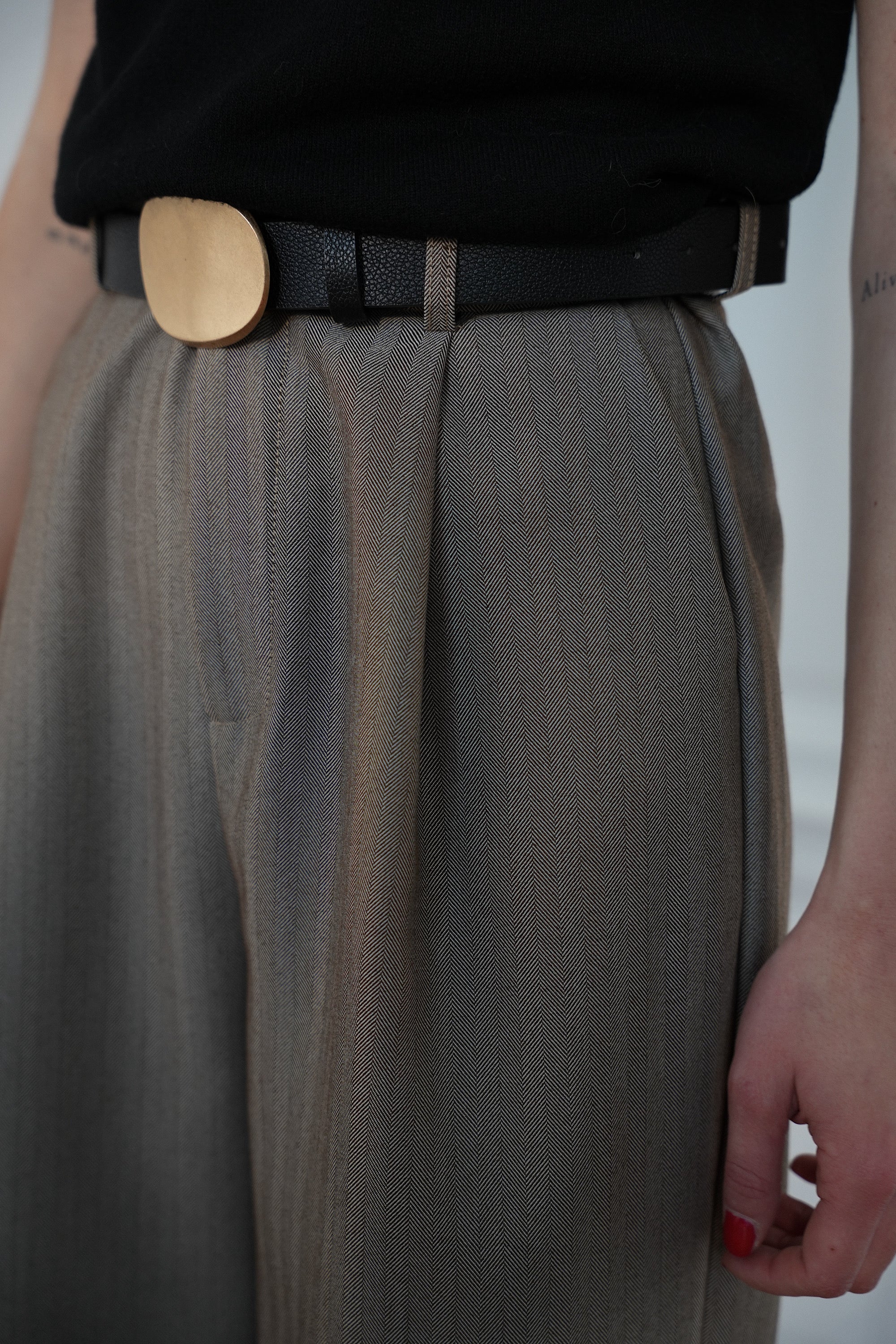 Léonard taupe - Pantalon droit