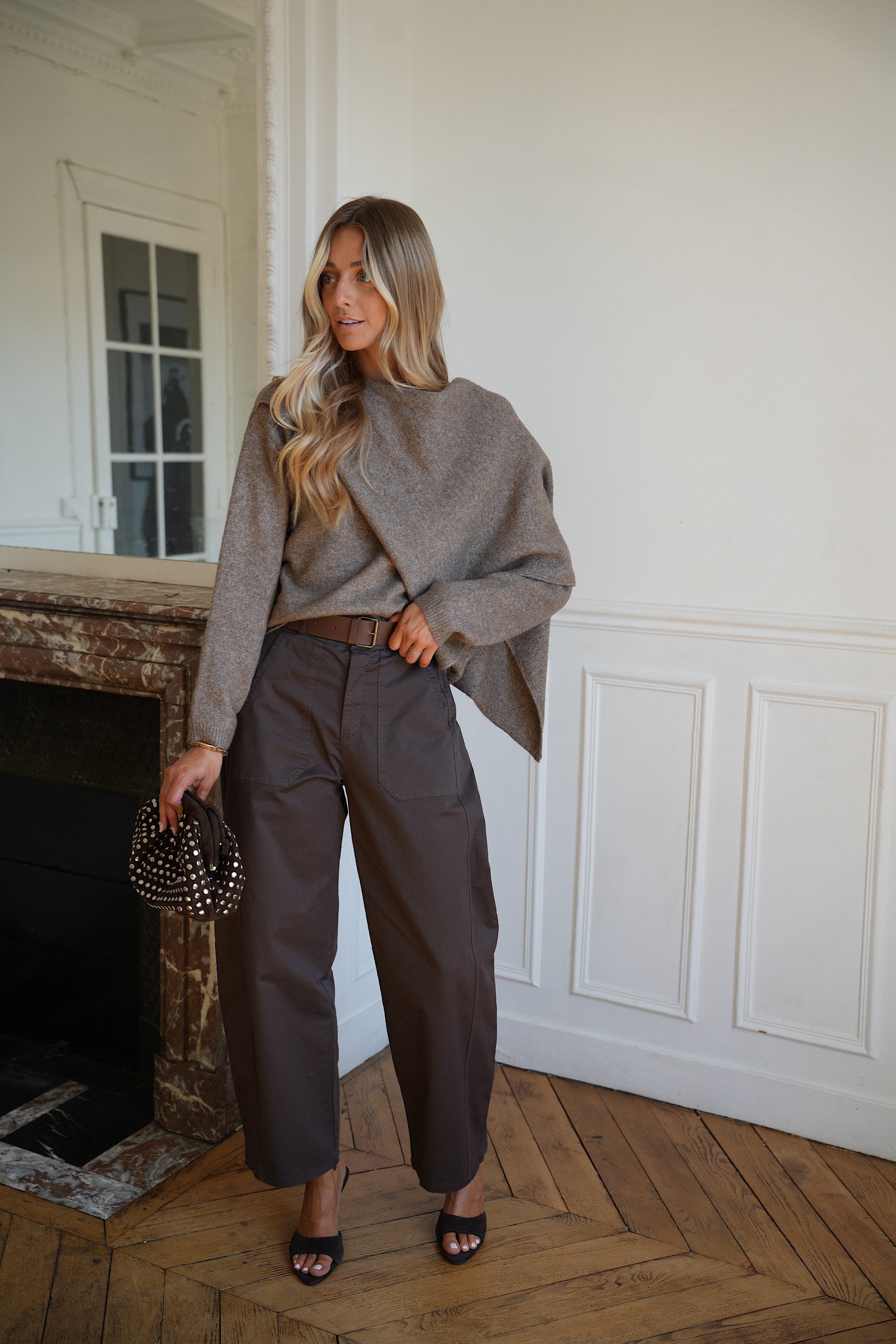 Antonia taupe - Pull cape