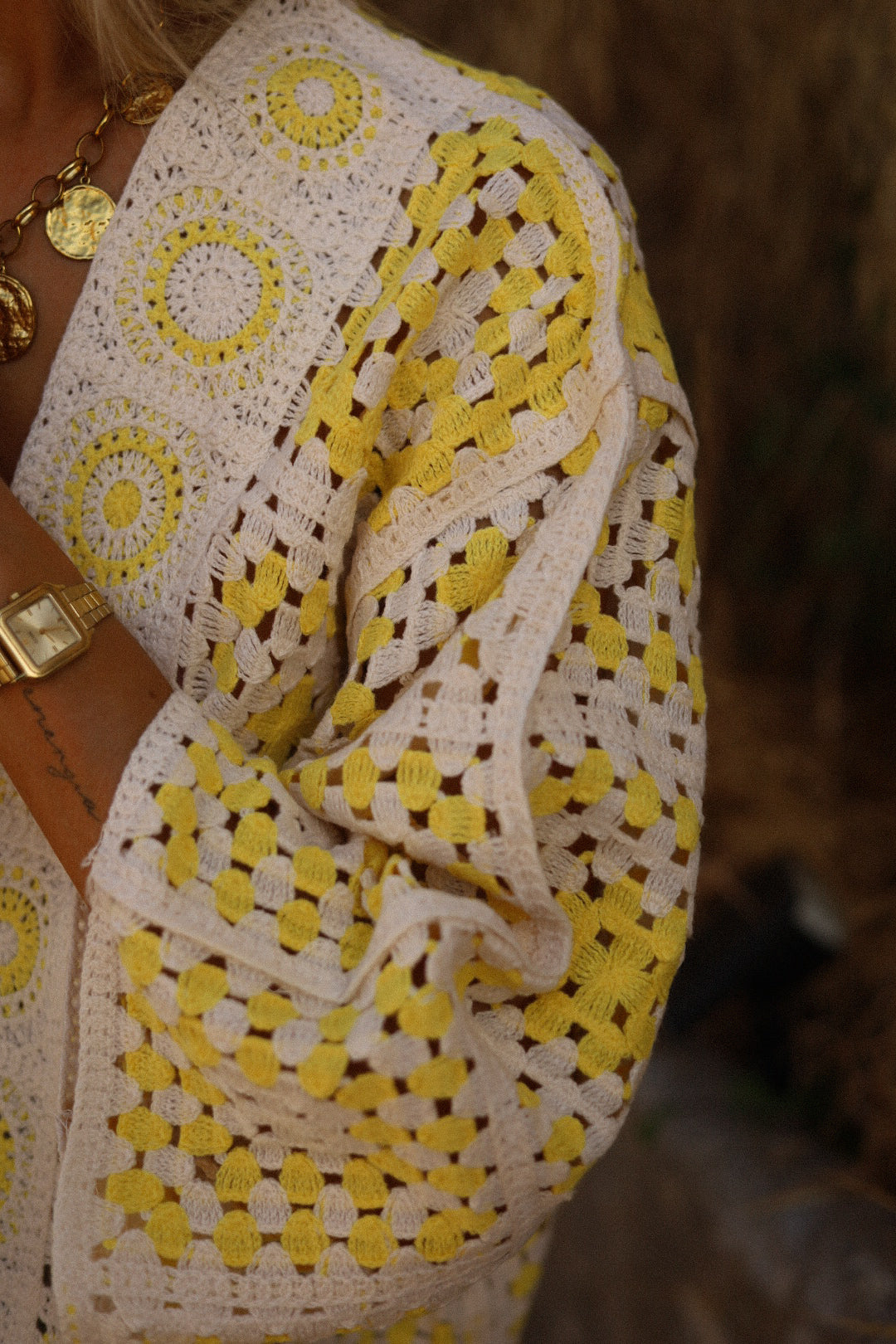 Fred jaune - Gilet crochet