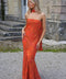 Mia orange foncé - Robe bustier