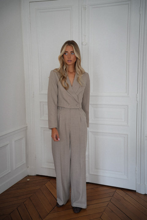 Lois beige - Veste tailleur