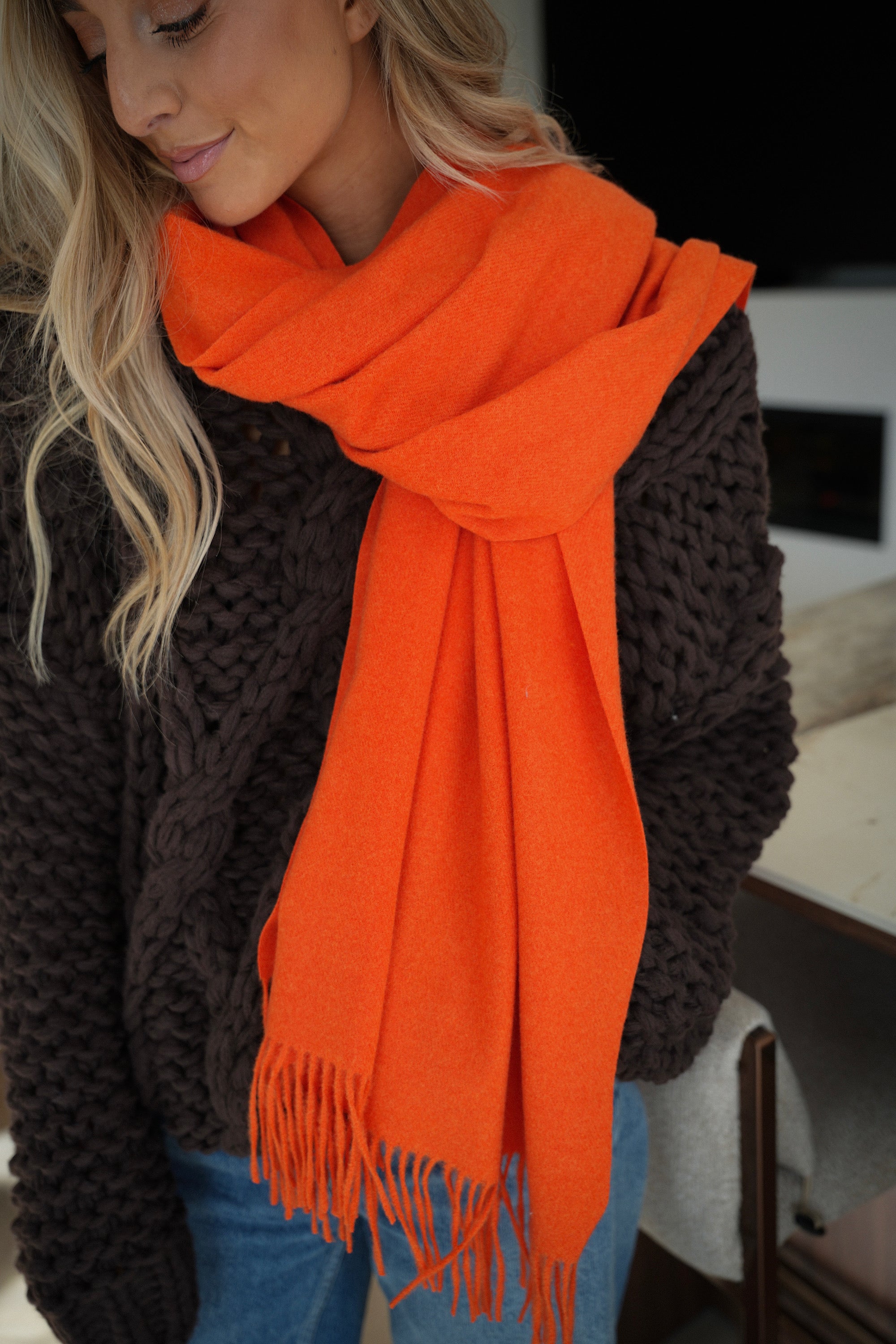 Capucine orange - Écharpe douce