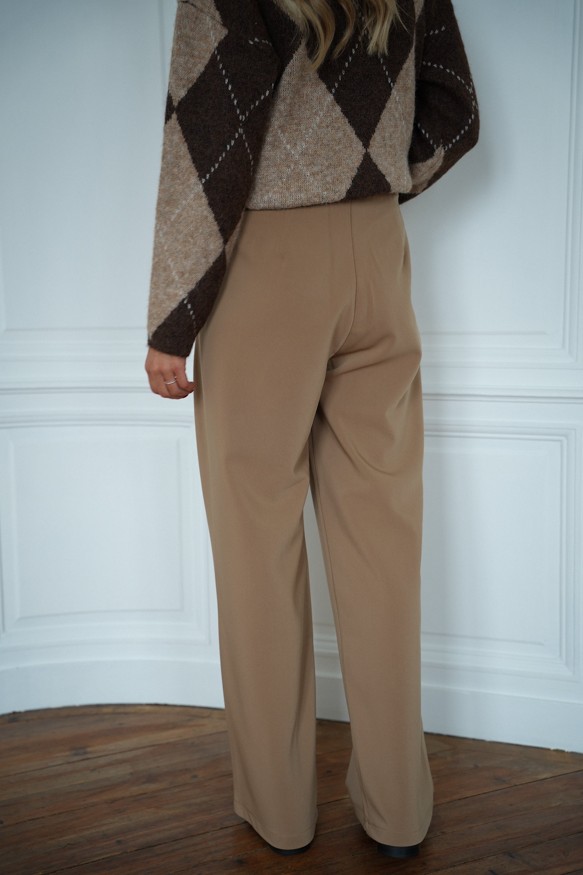 Sandro camel - Pantalon droit