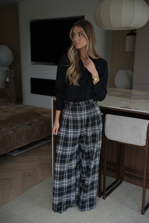 Lola noir - Pantalon à carreaux
