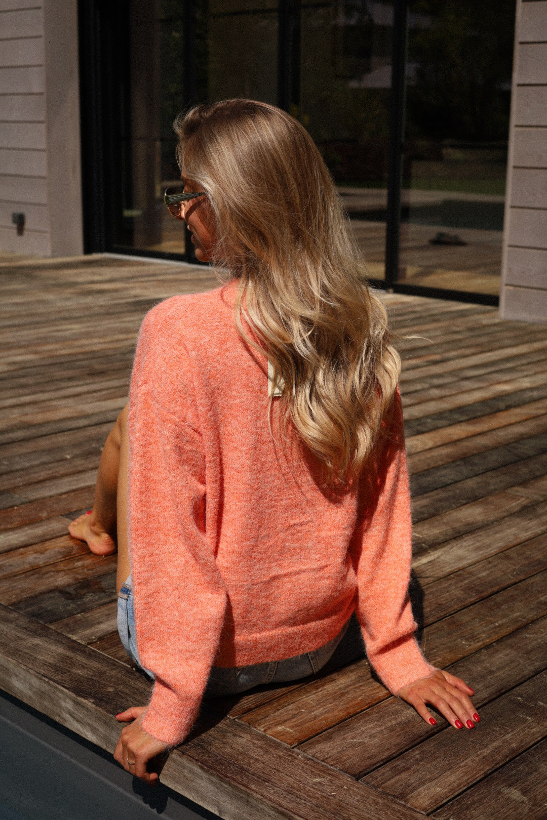 Orla orange - Gilet ample