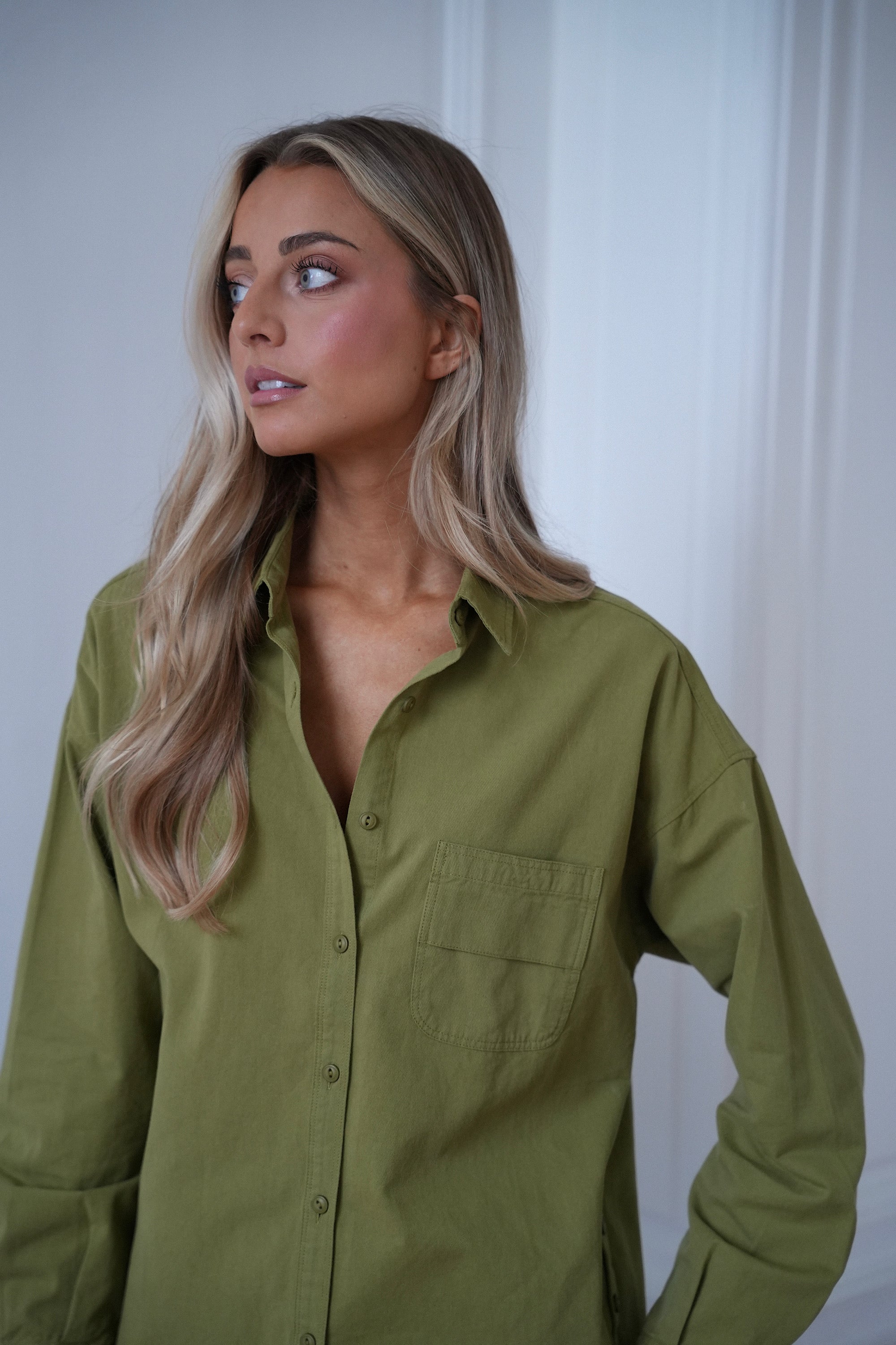 Roxane verte - Chemise droite