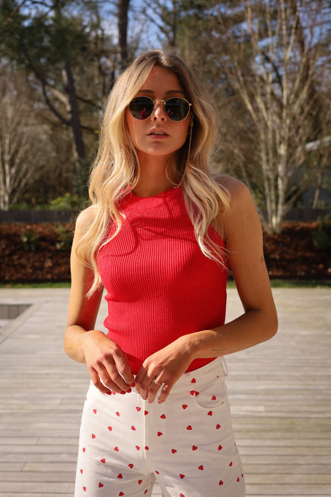 Fedi rouge - Top sans manches