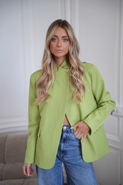 Manon vert - Blazer asymétrique