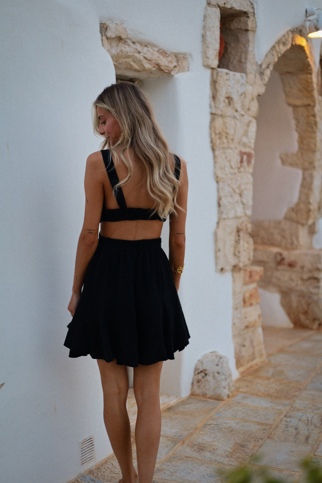 Joy noire - Robe gaze de coton