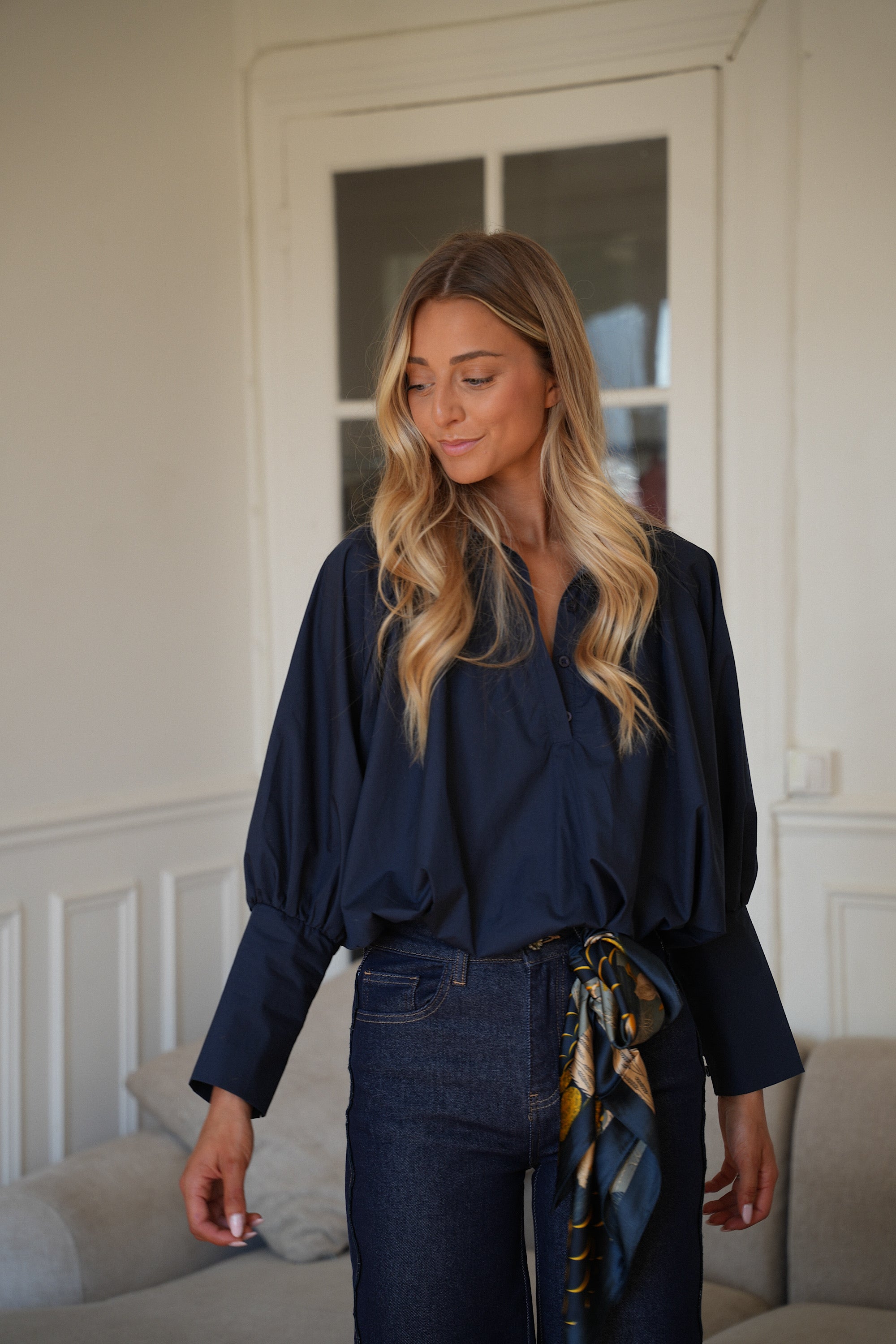 Alice marine - Blouse ballon