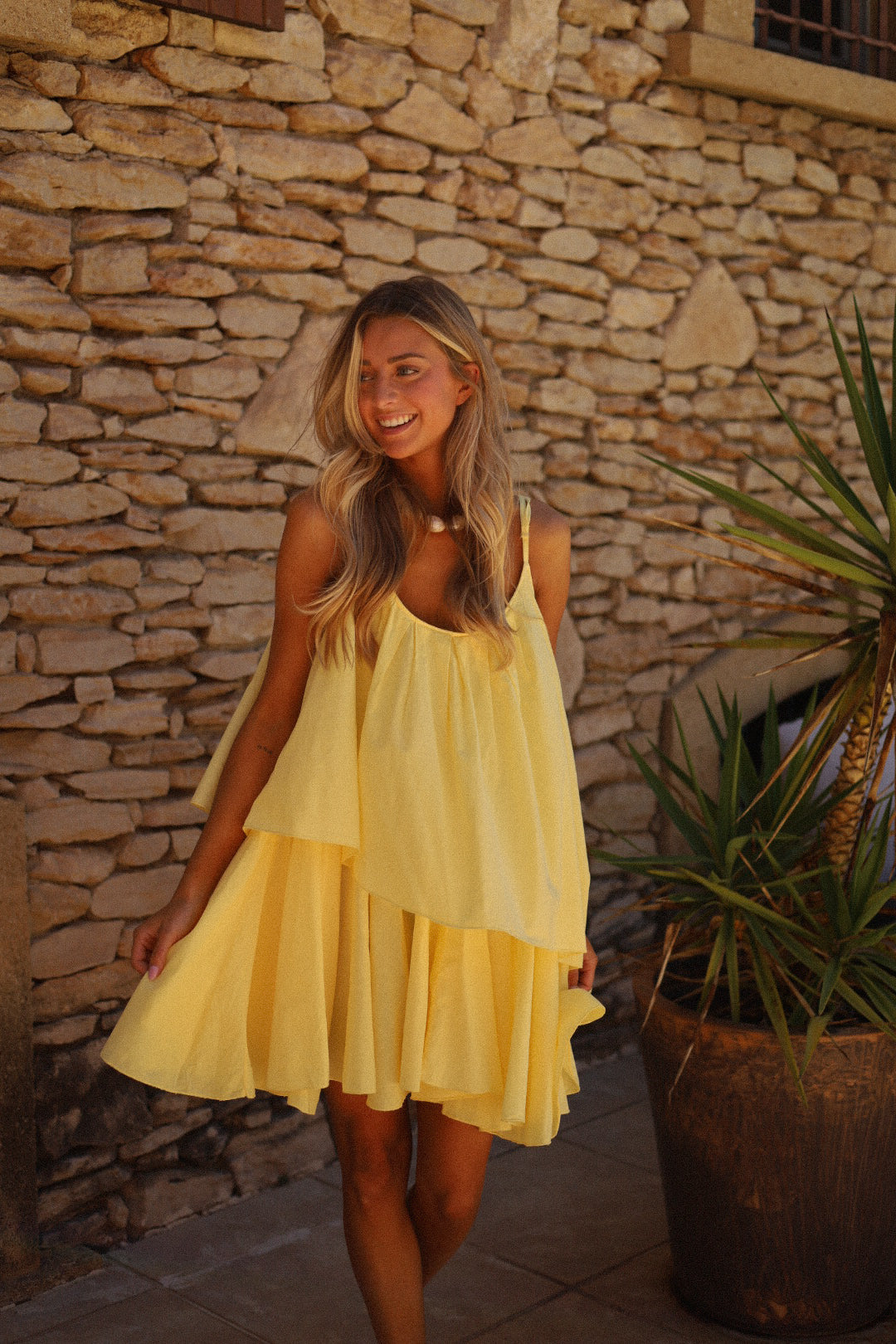 Marwa jaune - Robe ample