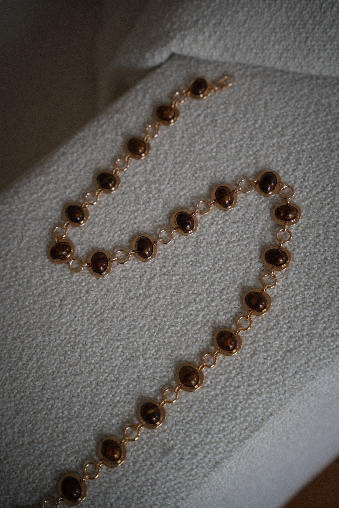 Dieno marron - Ceinture en pierres