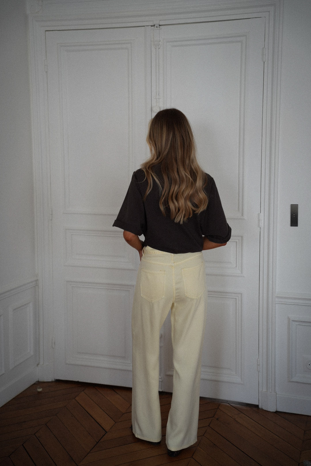 Shanon jaune - Pantalon droit