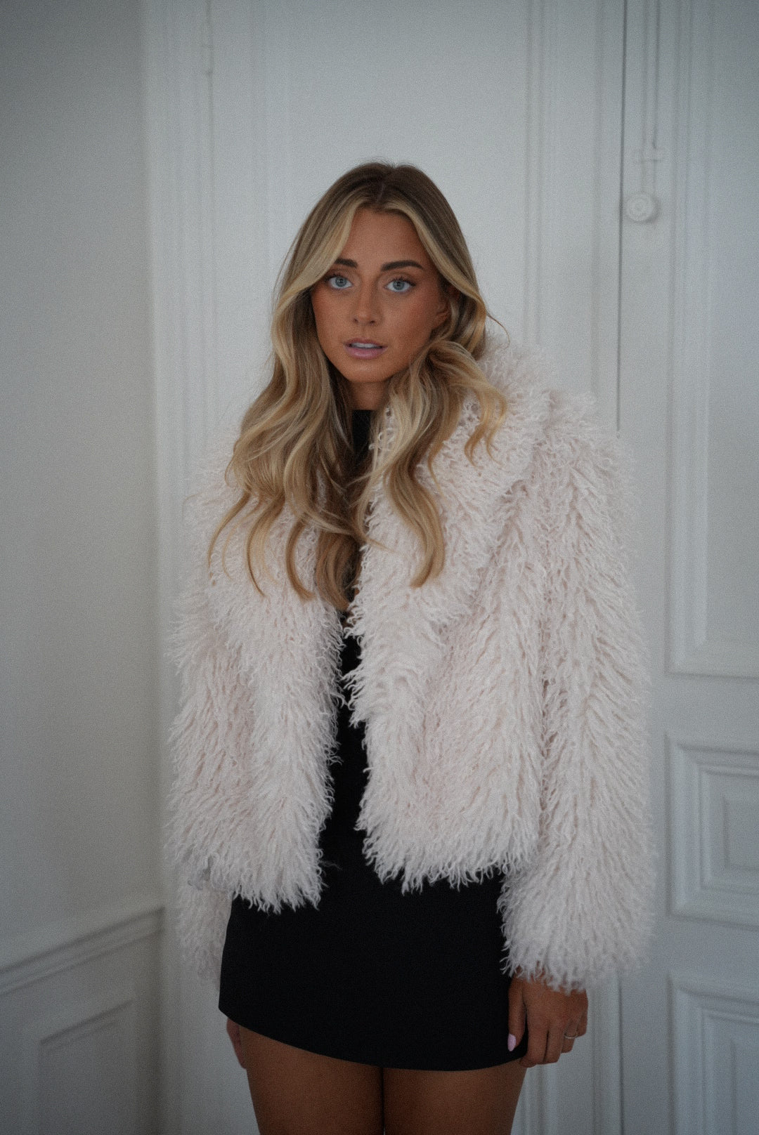 Soanne crème - Manteau fourrure