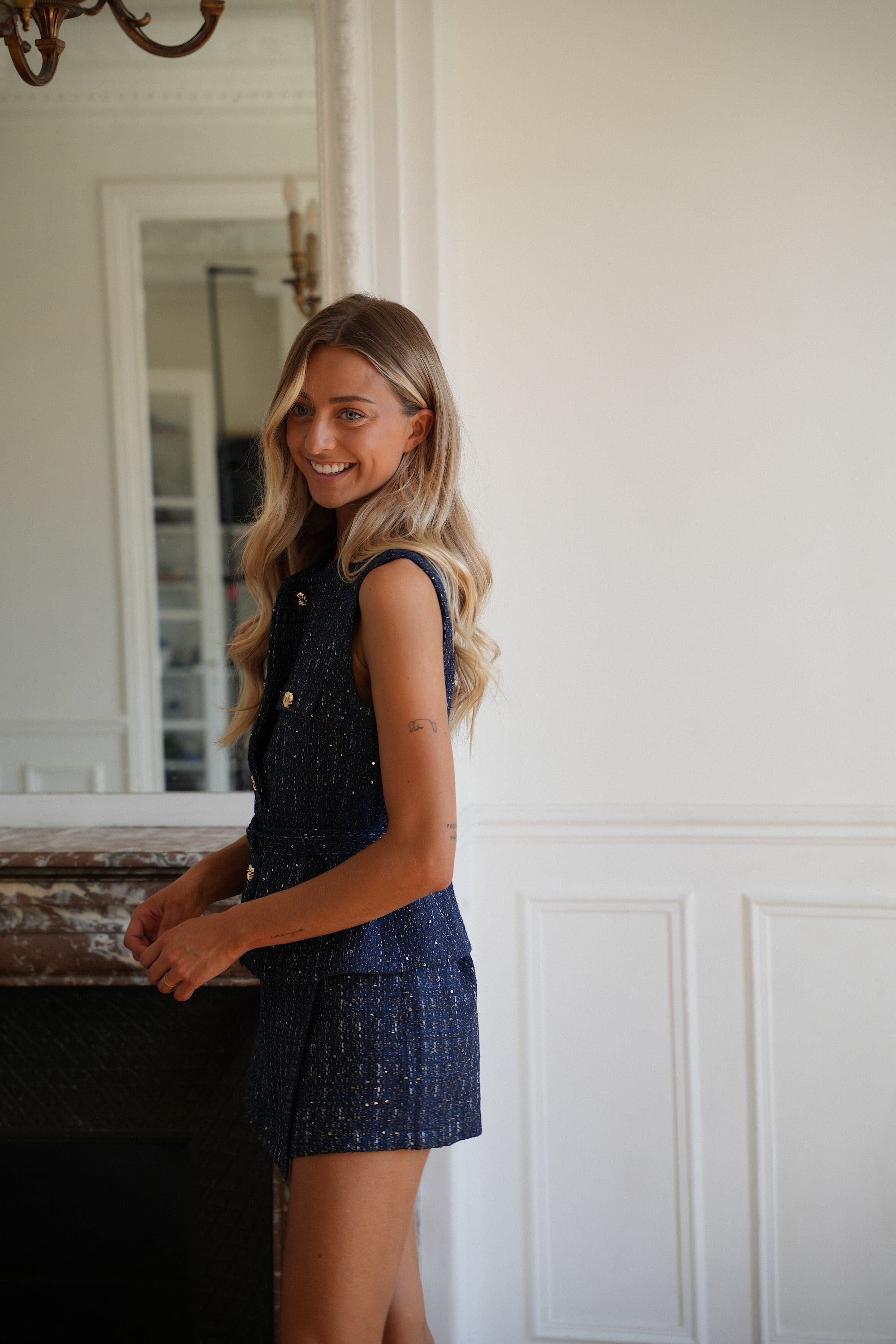 Sylvana bleue - Veste sans manches