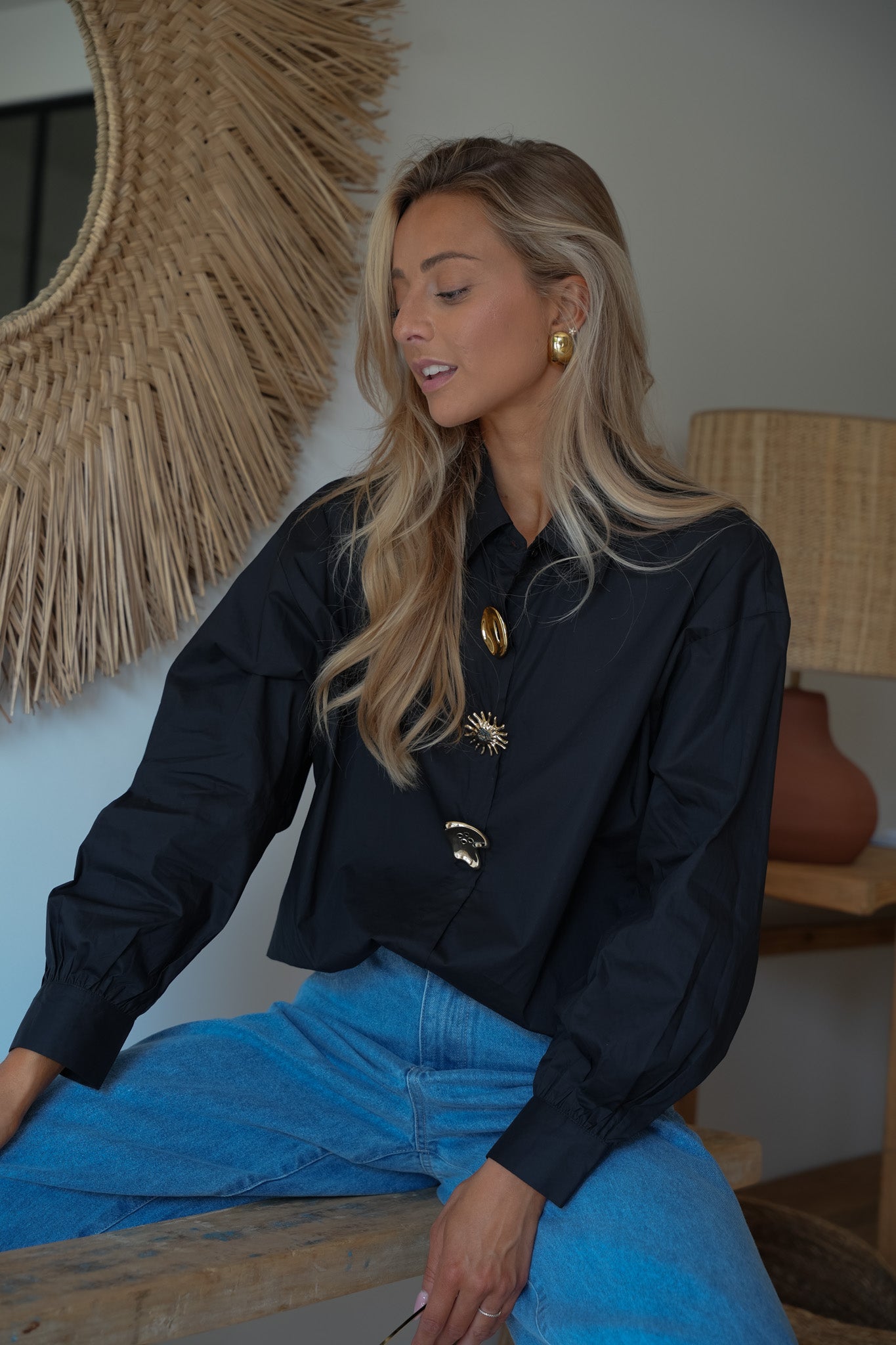 Nera noire - Chemise boutonnée