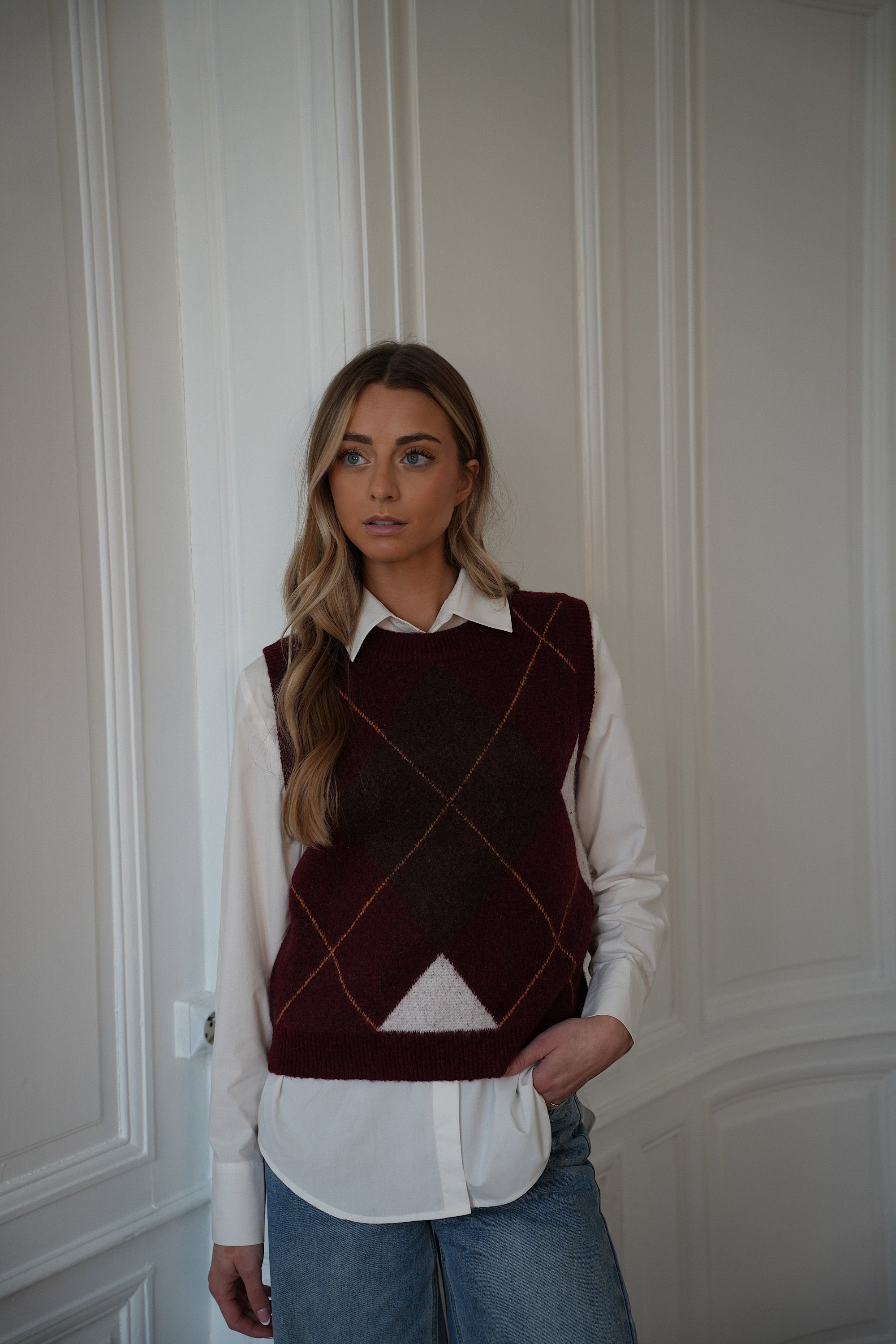 Loona bordeaux - Pull sans manches