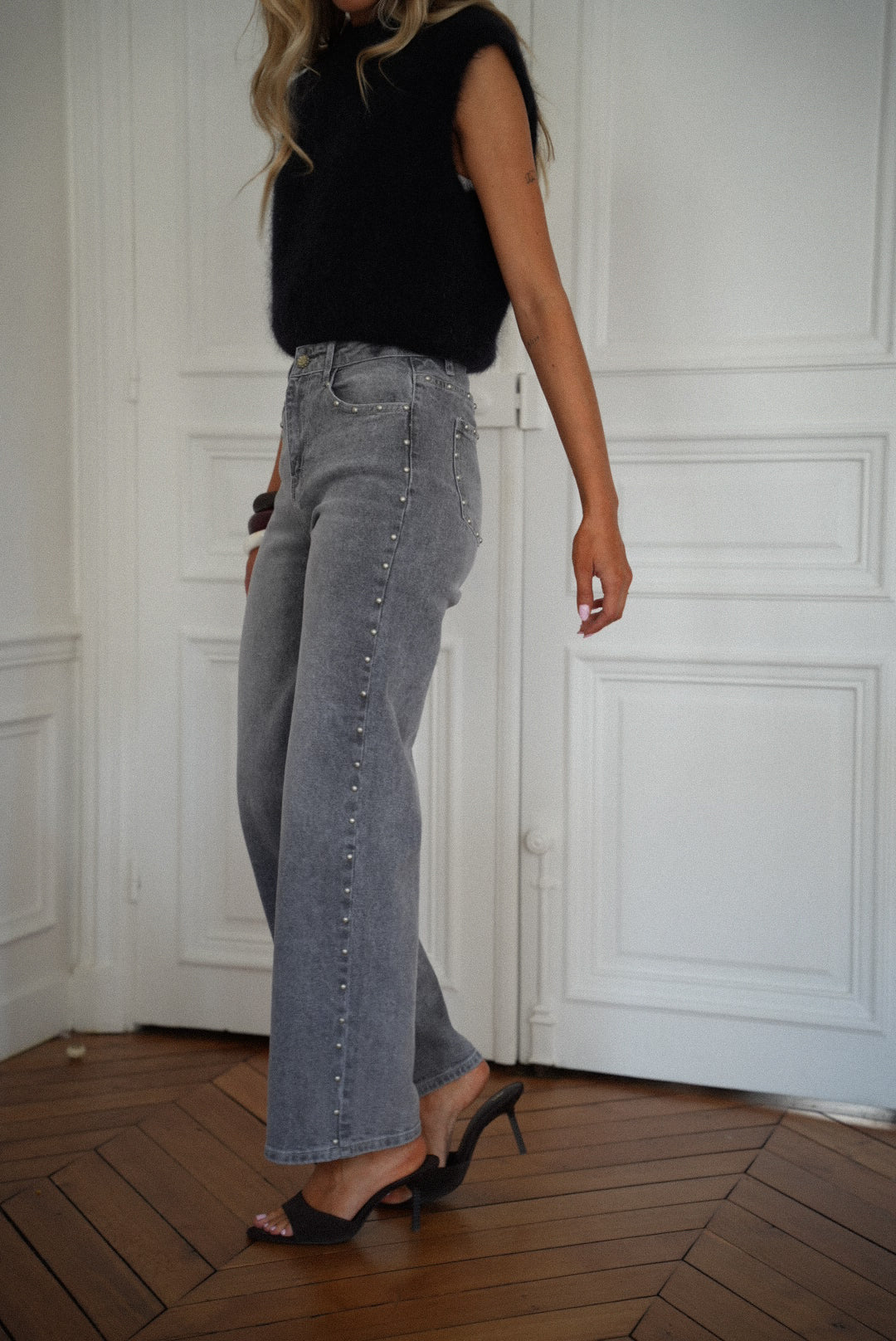 Anaïs gris - Jean clouté