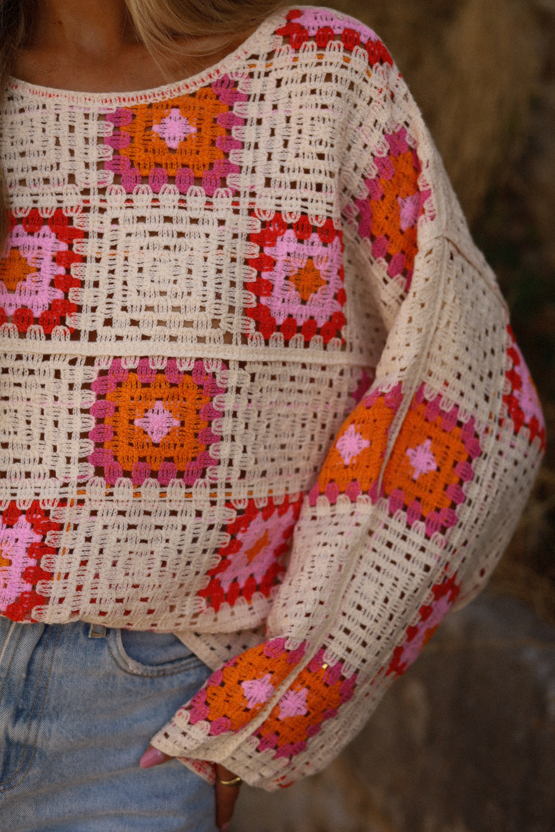 Ermione coloré - Pull crochet