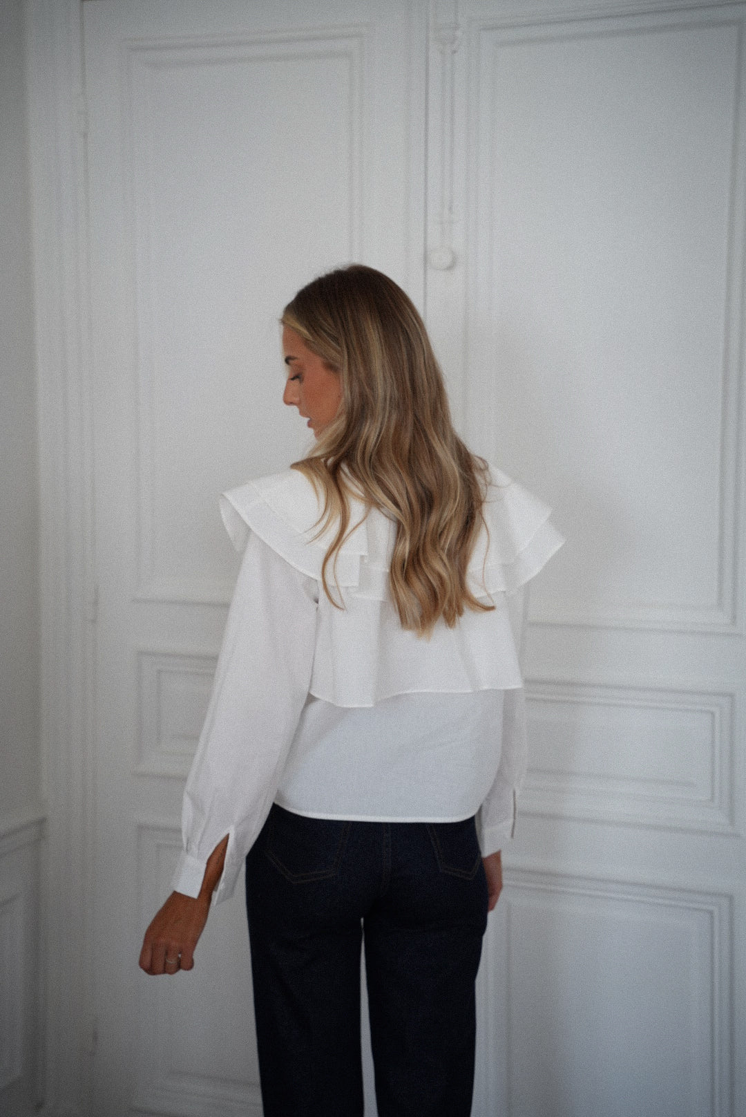 Violaine blanche - Chemise volantée