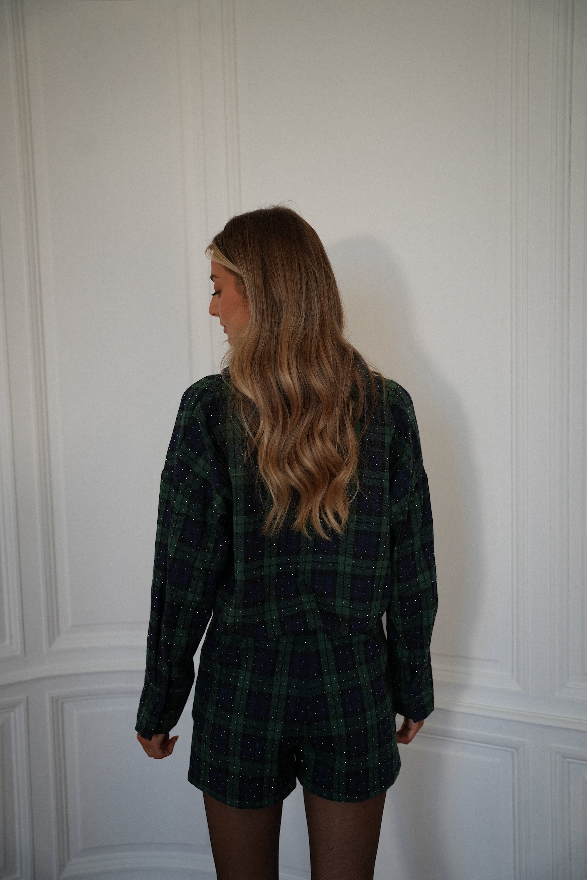 Noa verte - Jupe-short strass