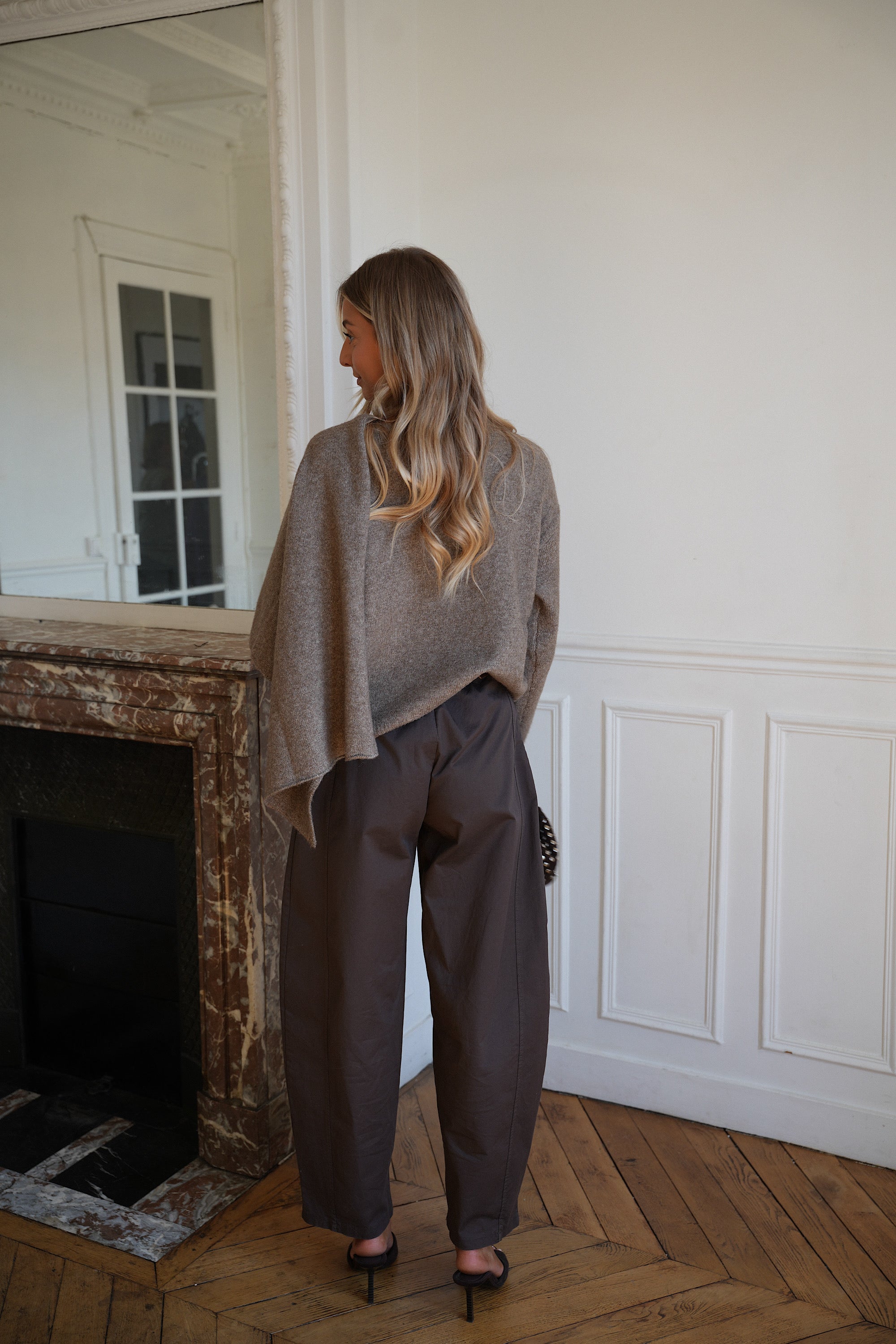 Antonia taupe - Pull cape
