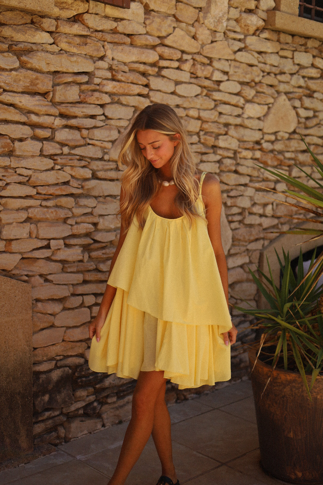 Marwa jaune - Robe ample