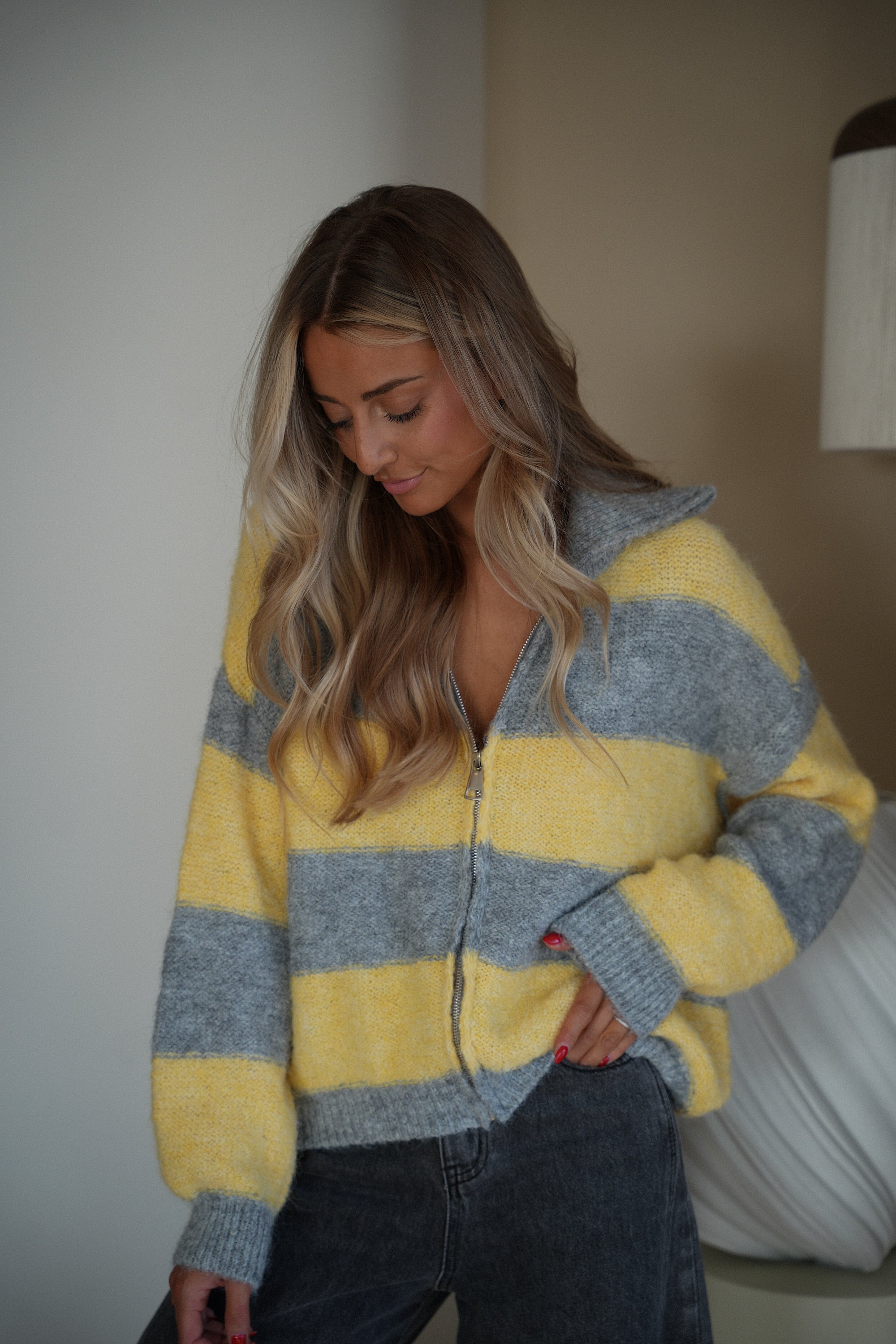 Dory jaune - Gilet zippé