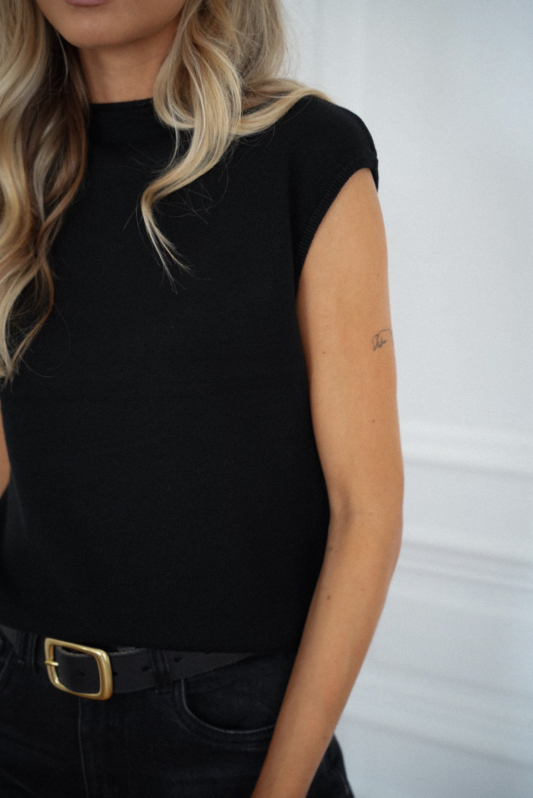 Joana noir - Top sans manches