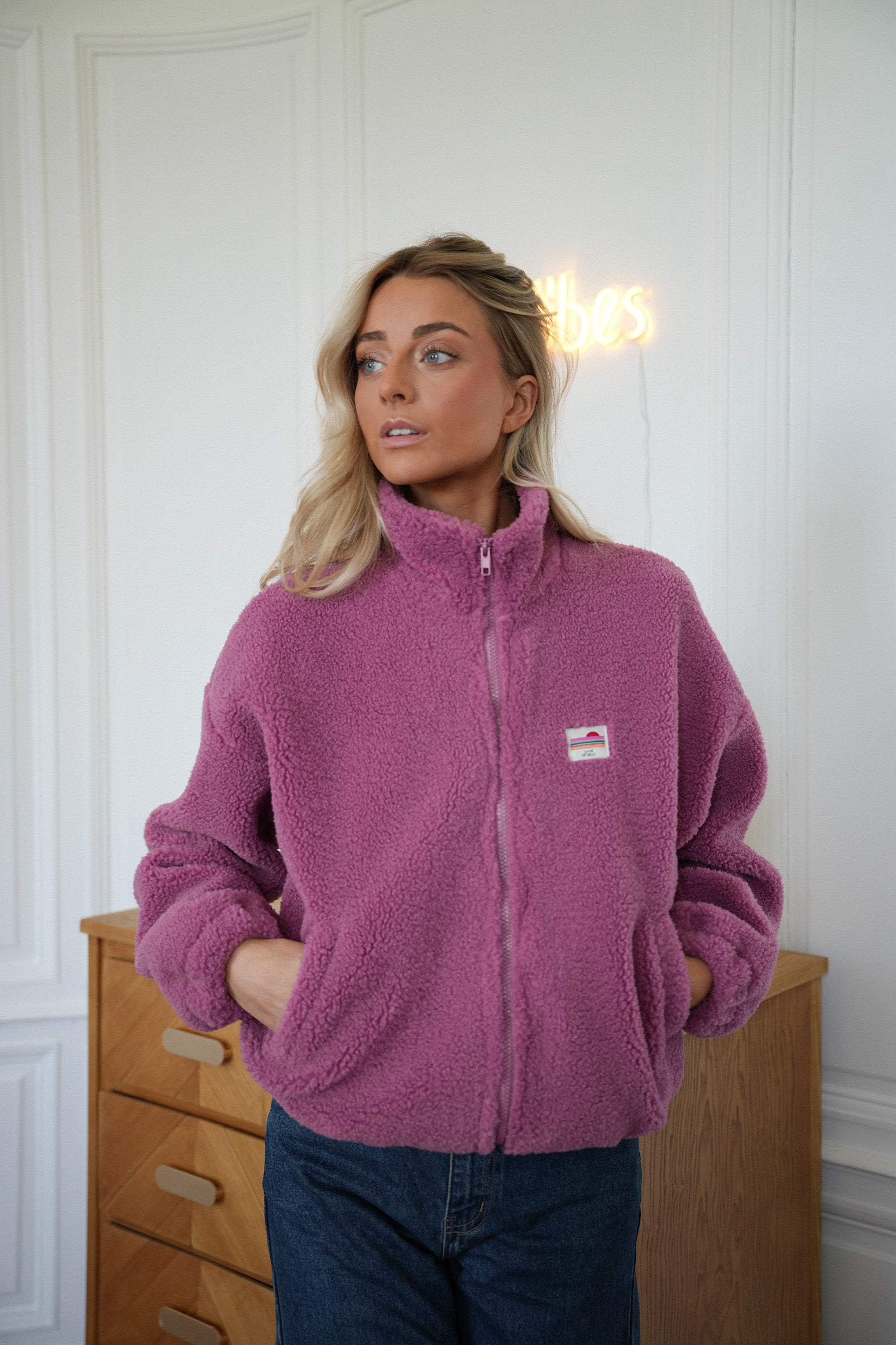 Lydie vieux rose - Veste polaire