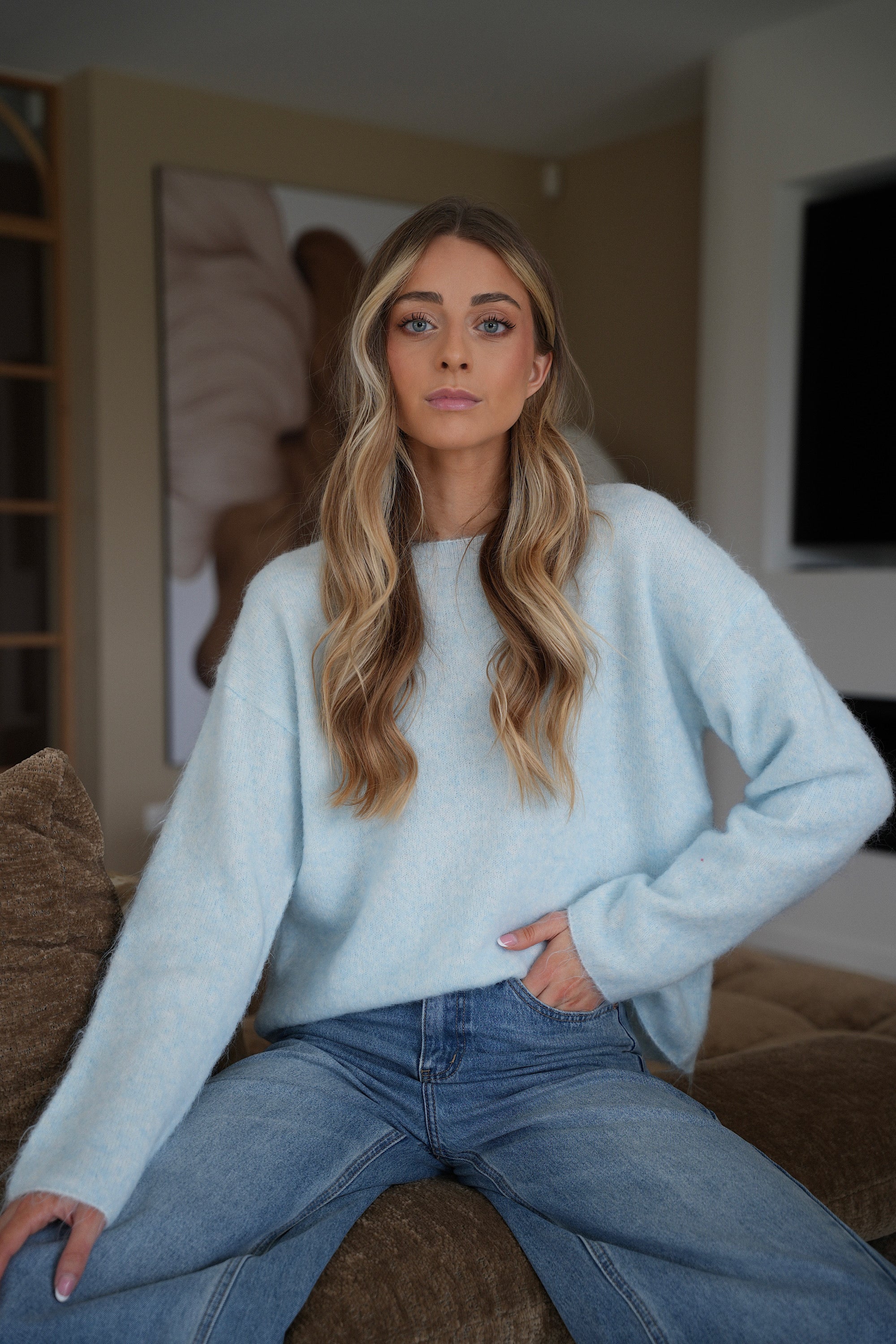 Celian bleu - Pull uni