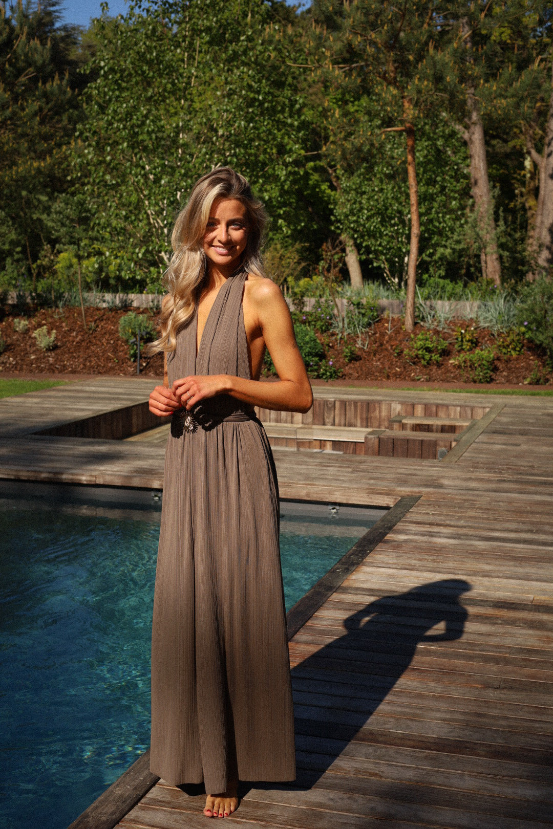 Adell taupe - Robe longue