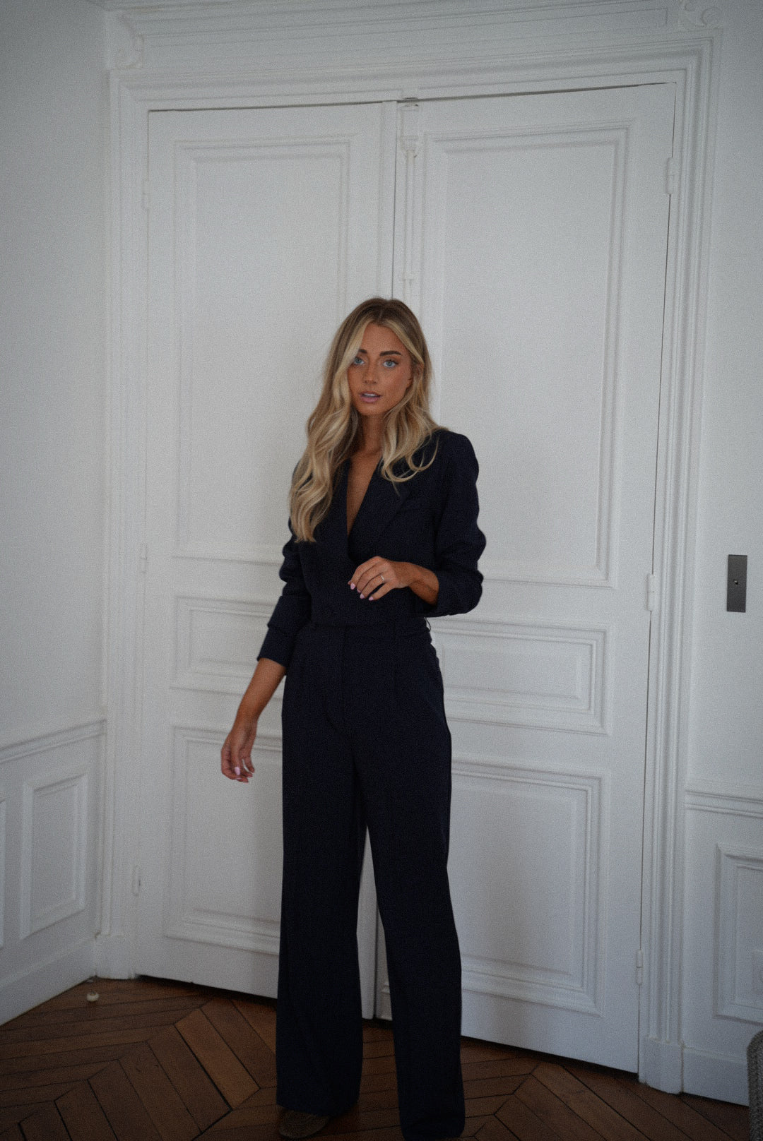 Roza marine - Pantalon droit