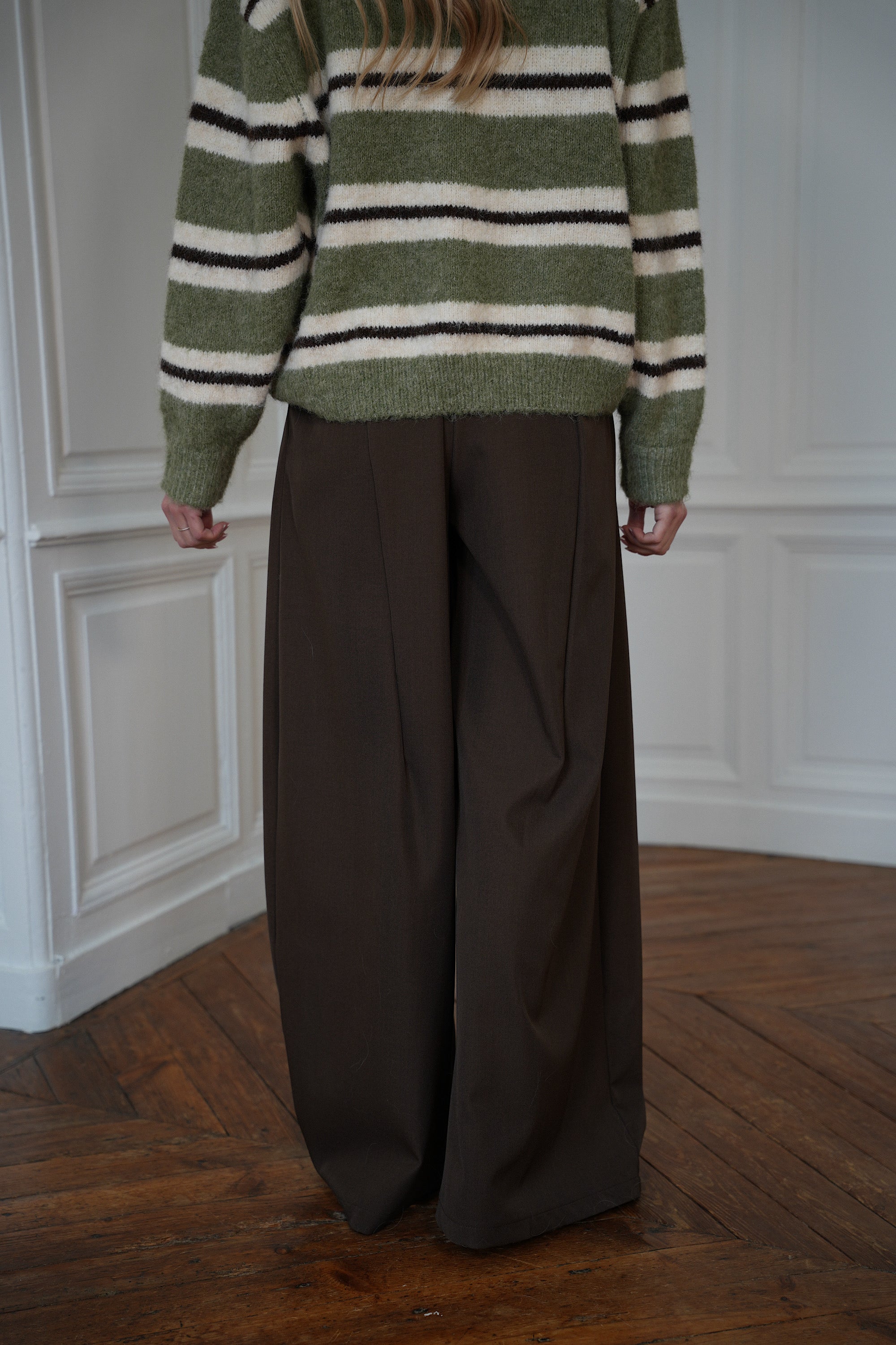 Chelsea chocolat - Pantalon ample