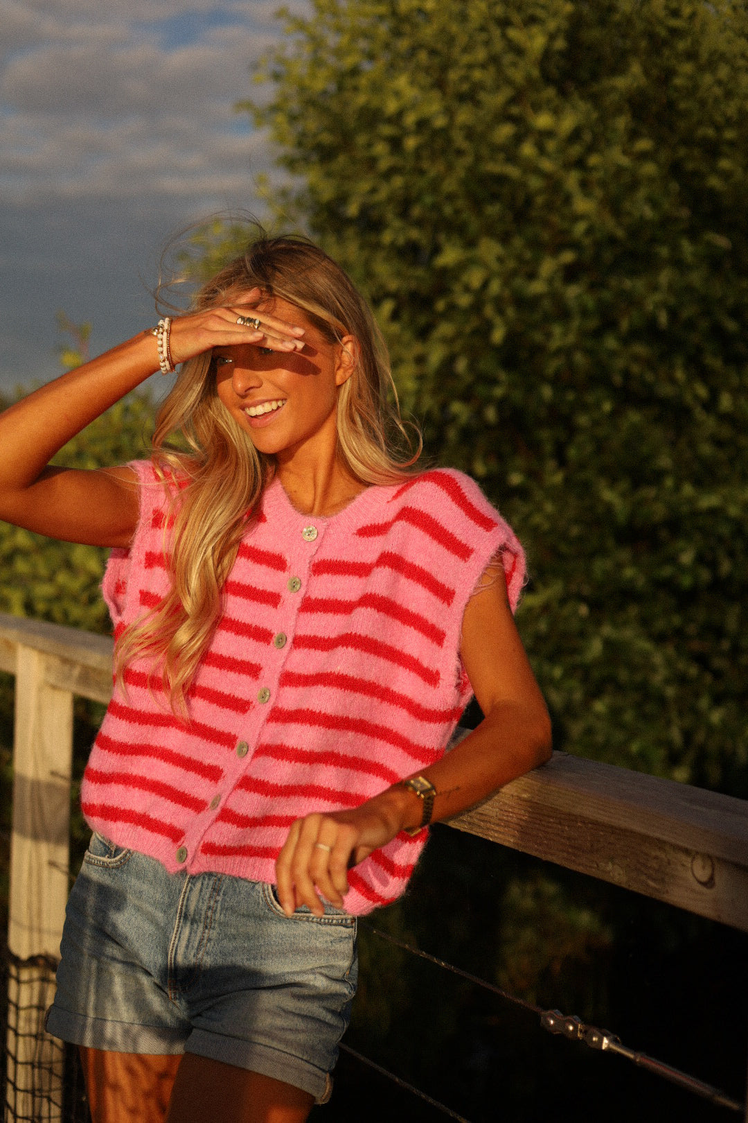 Julienne rose - Gilet sans manches