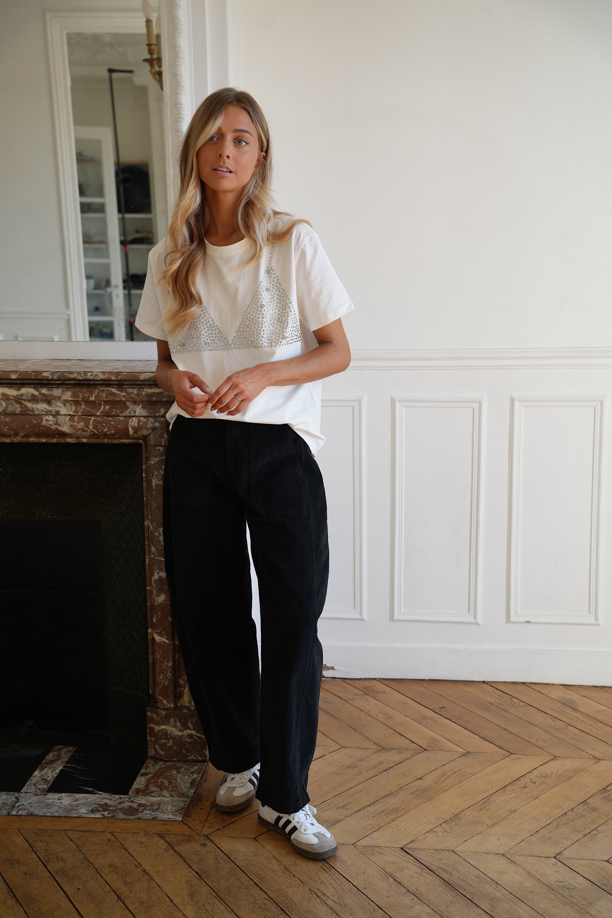 Elly noir - Pantalon velours