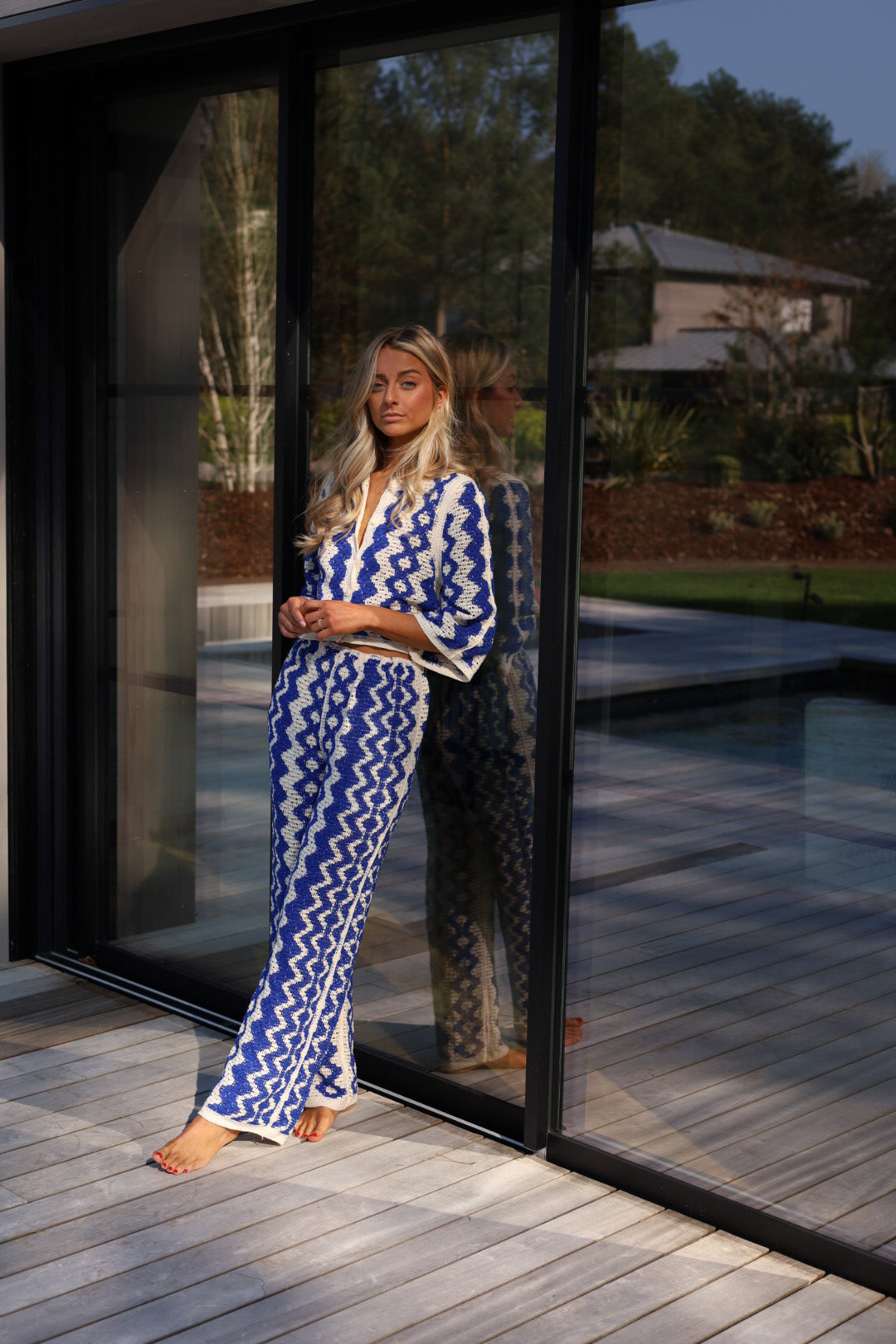 Candice bleu - Ensemble crochet