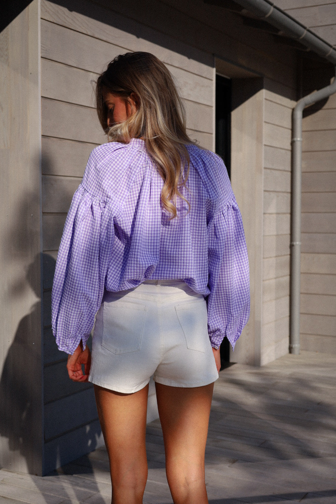 Katie violette - Blouse vichy