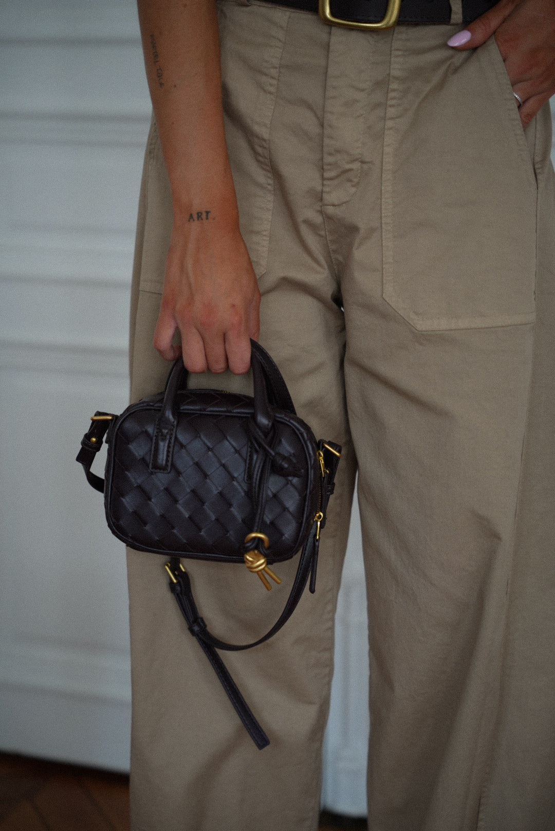 Solan prune - Sac tressé