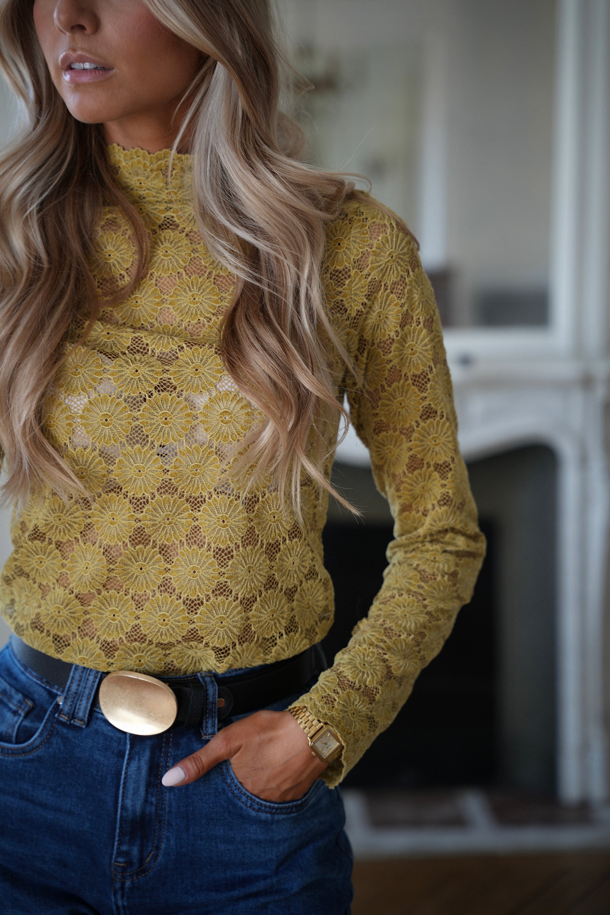 Stanley olive - Blouse brodée