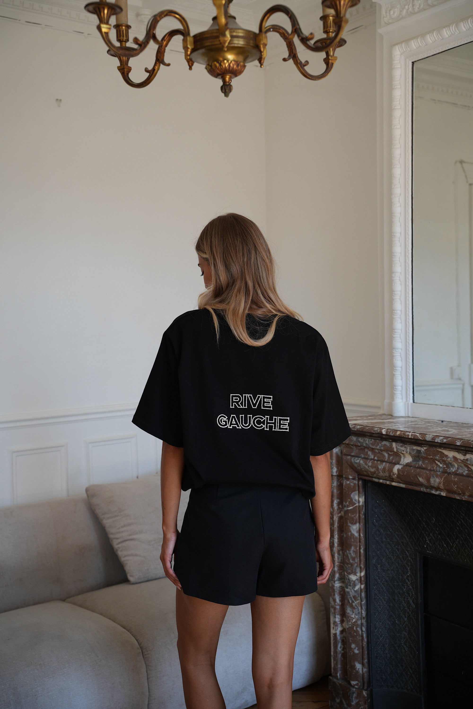 Orna noir - T-shirt brodé