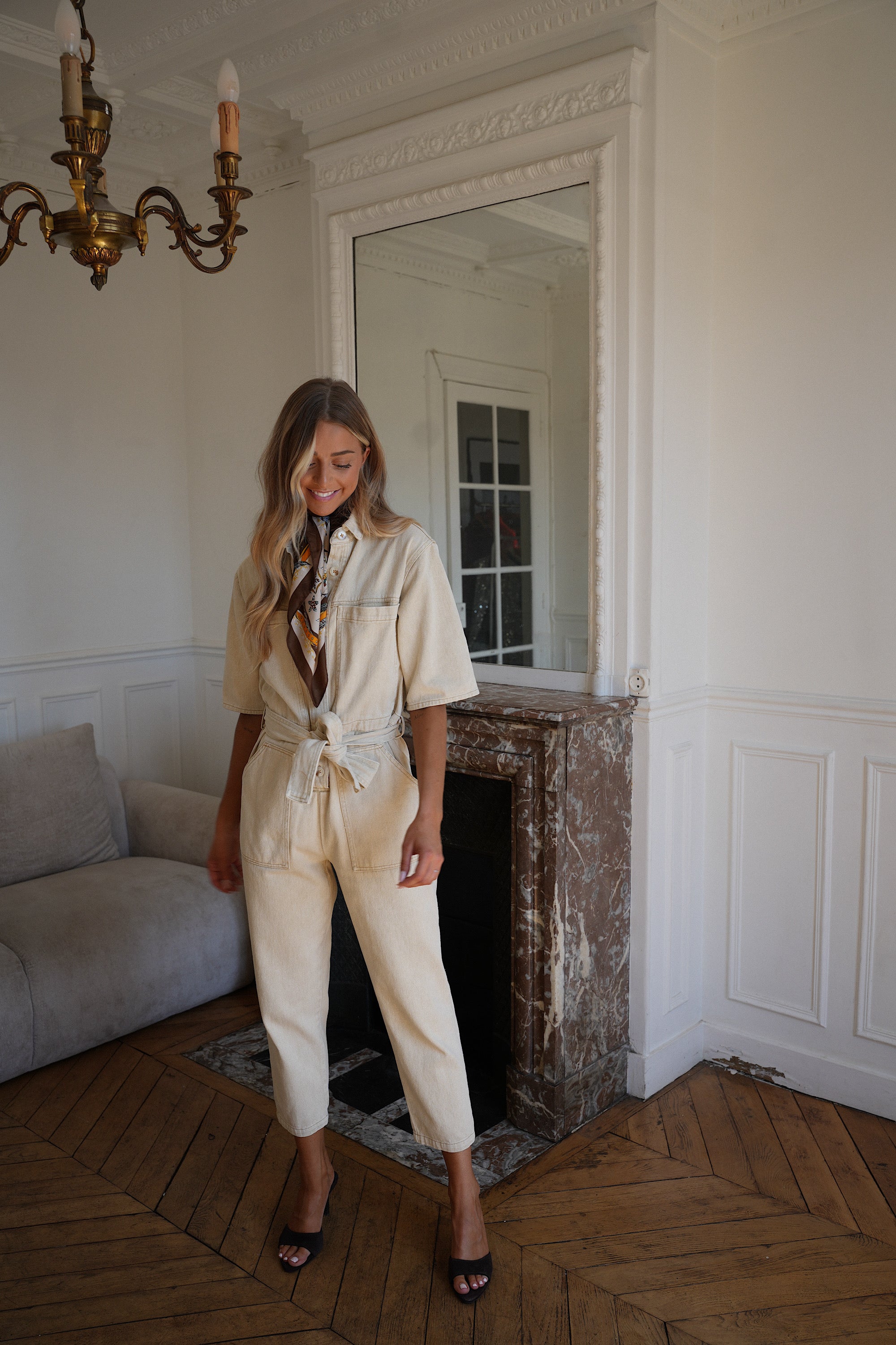 Lisa beige - Combinaison jean