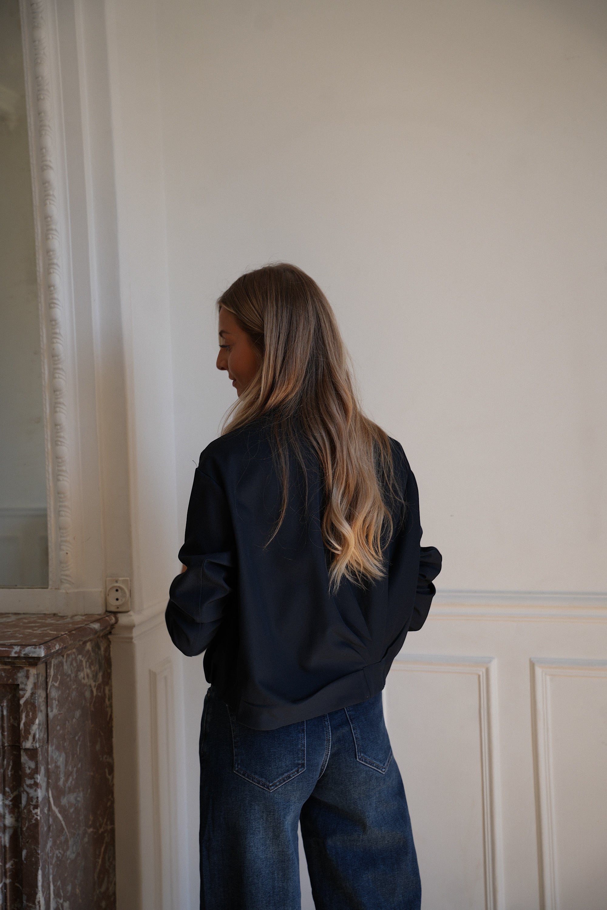 Jamy marine - Veste zippée