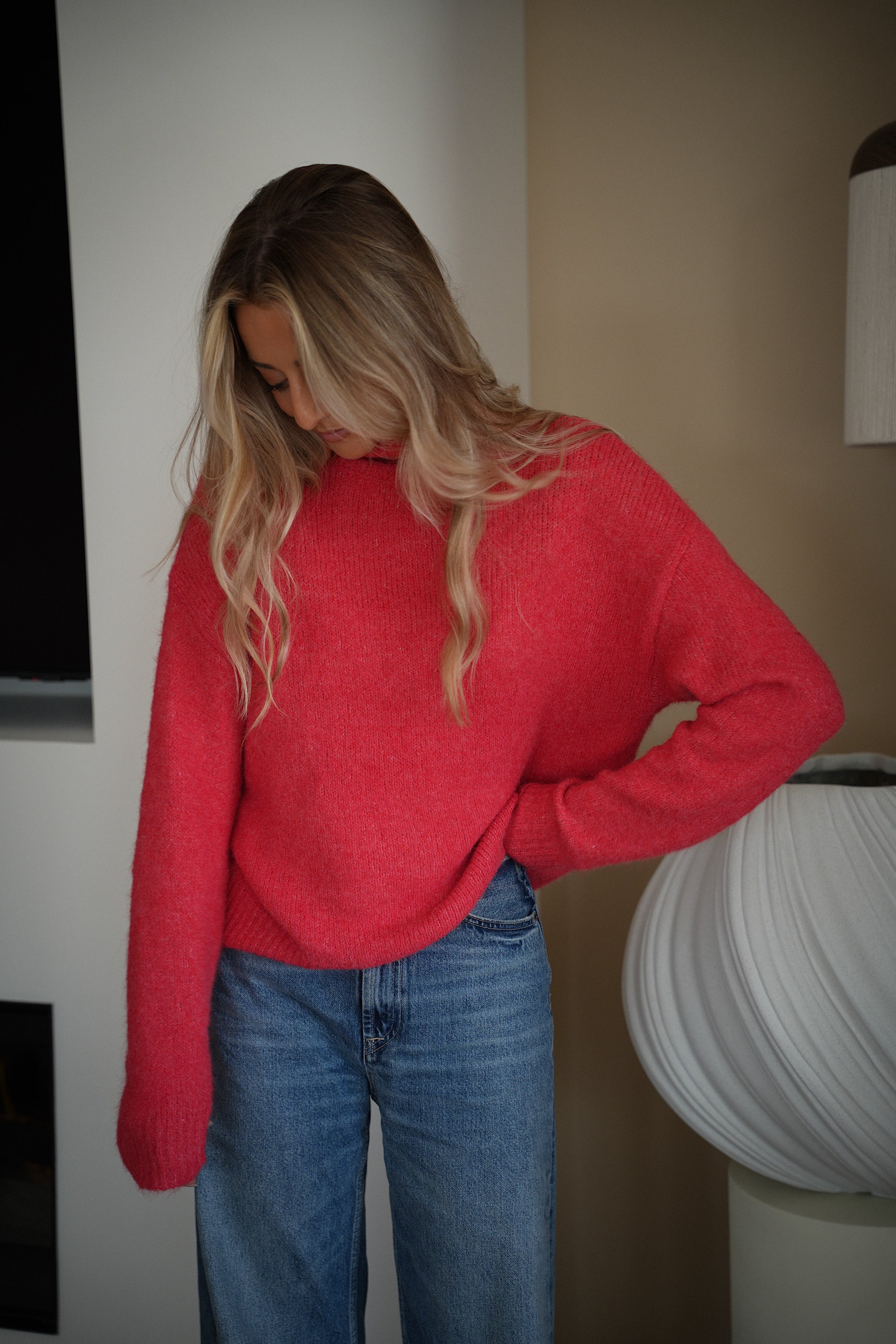 Lova corail - Pull col roulé
